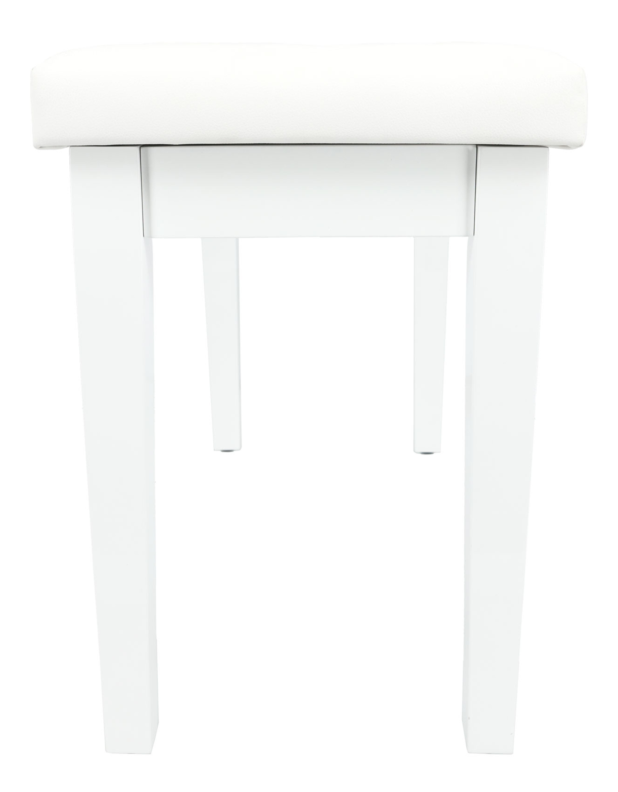 Rockville PB7 WHITE Premium Piano Bench w/Thailand Wood, Comfy Padding + Storage