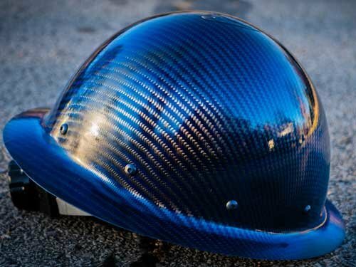 carbon fiber hard hat full brim Blue/Black ANSI/ISEA Certified 
