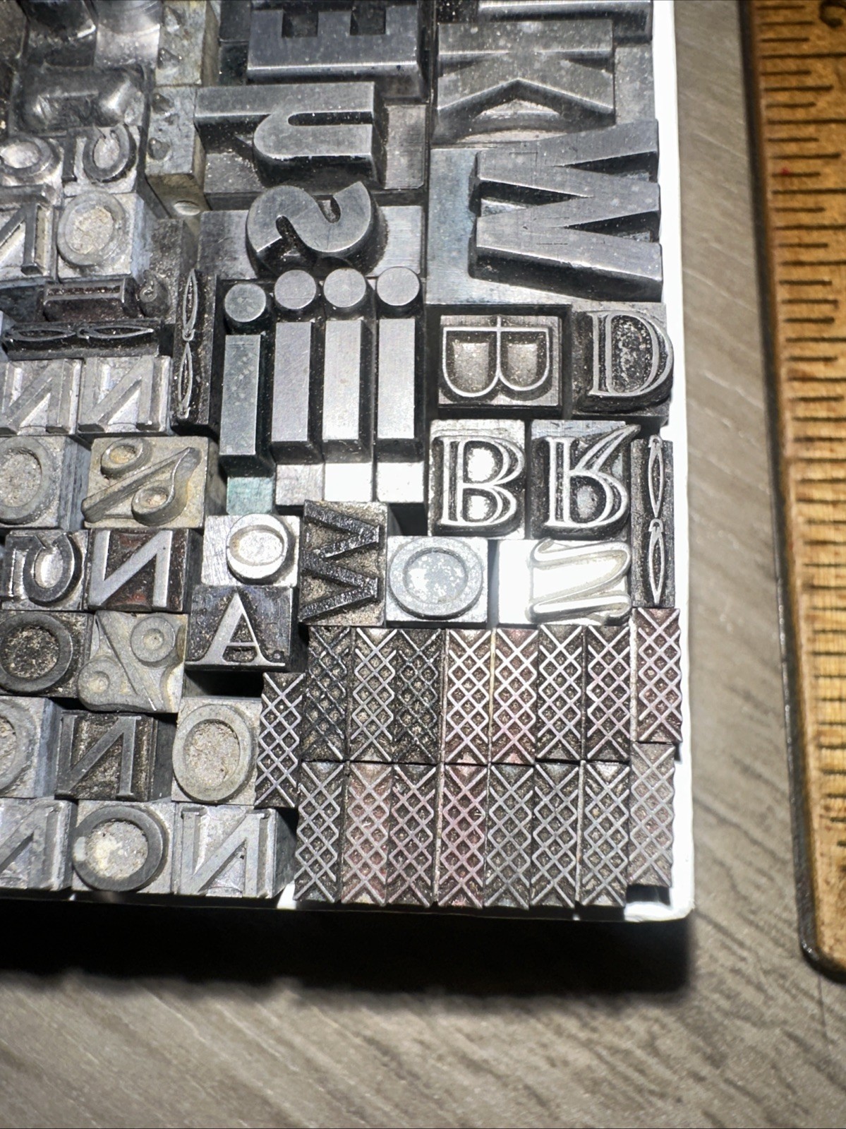 Printing Blocks “ Dingbats Variety “ Nice Collection Letterpress Letters Etc. 2
