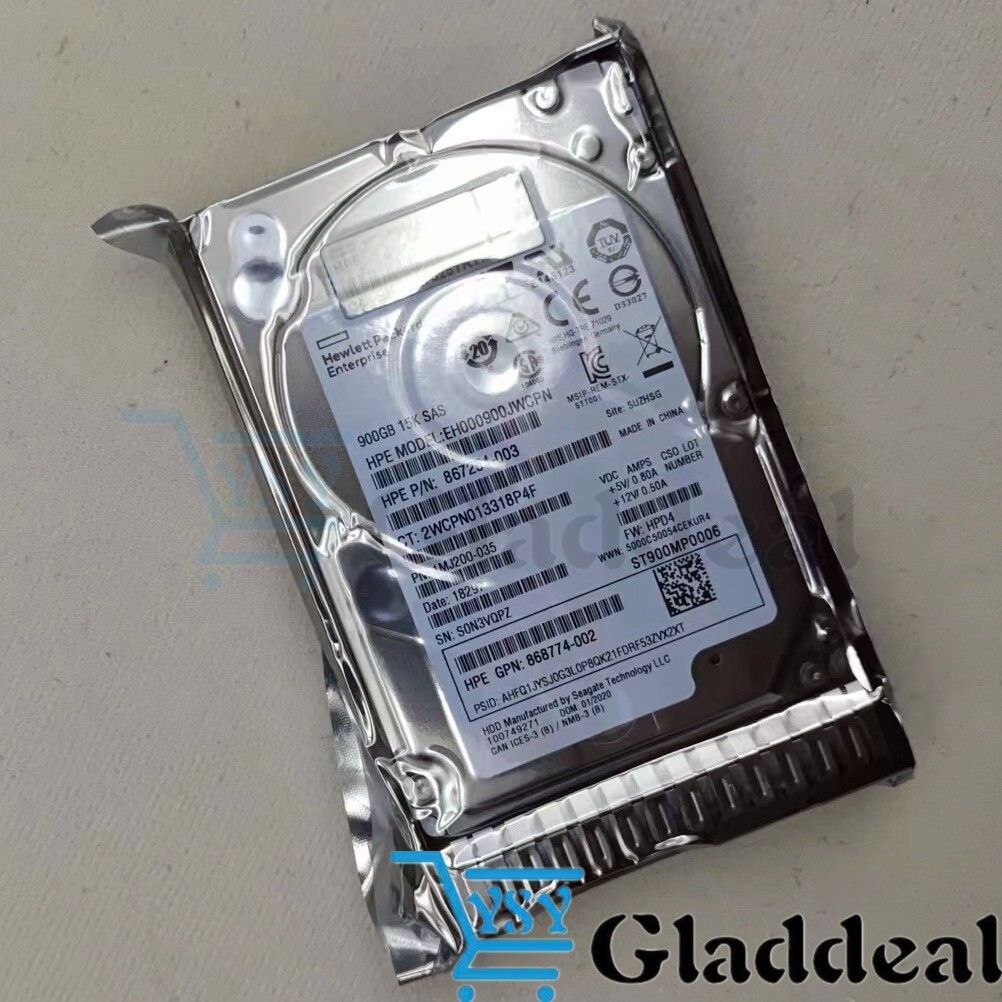 NEW 870795-001 for HPE 900GB 12G SAS 15K ENT 2.5" DS HDD Server 870759-B21 US
