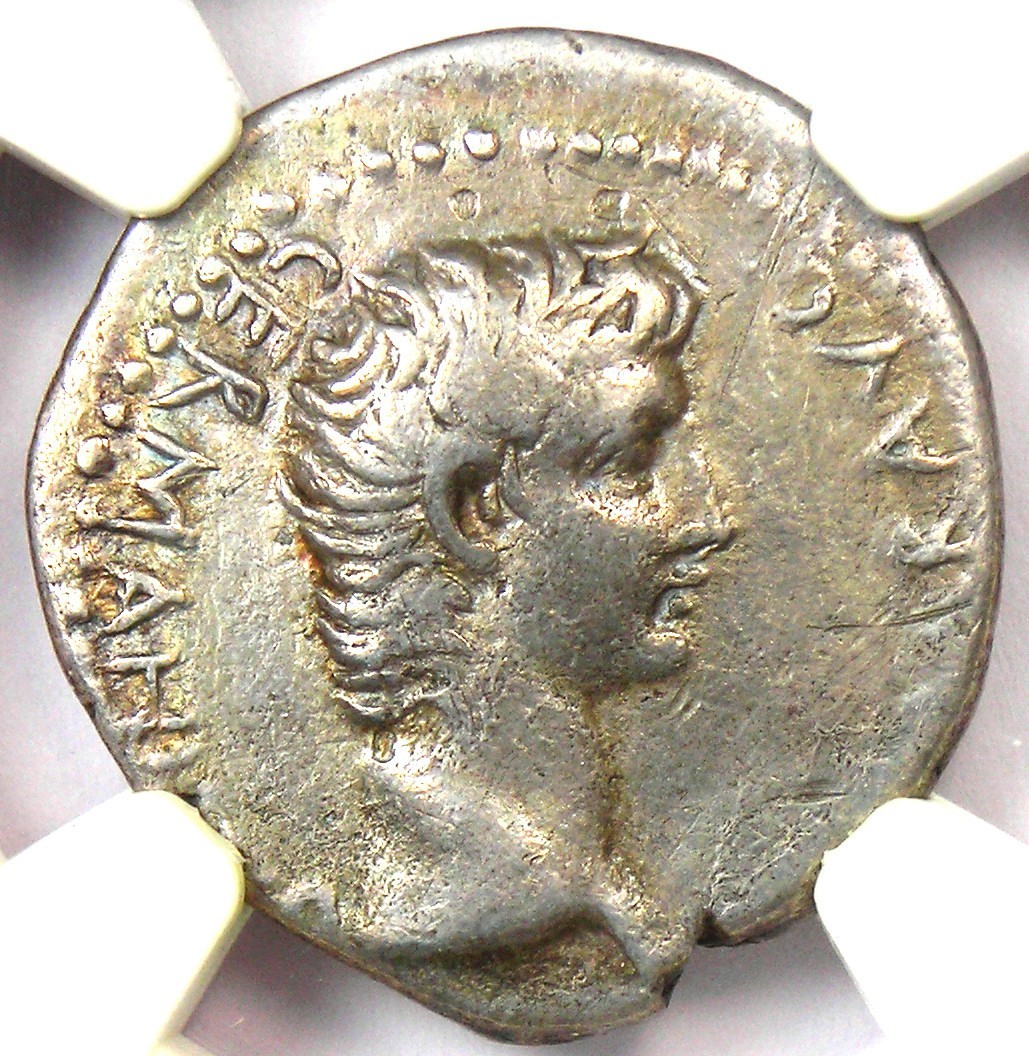 Caligula Gaius Silver AR Drachm Coin 37-41 AD - Certified NGC VF (Very Fine)
