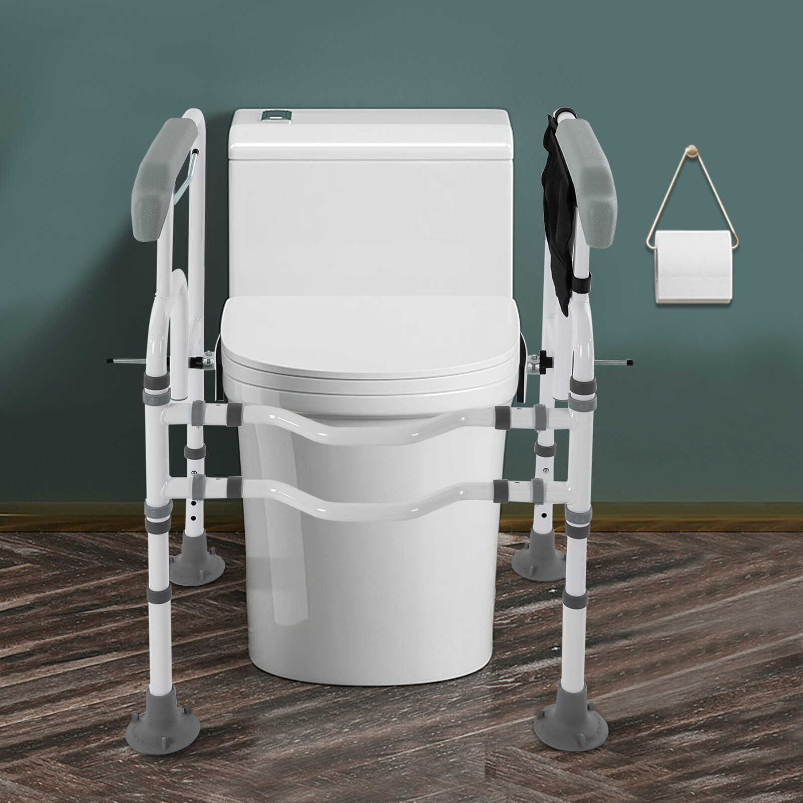 Foldable Toilet Frame Support Standing Aid Safety Grab Handle Elderly Disabled