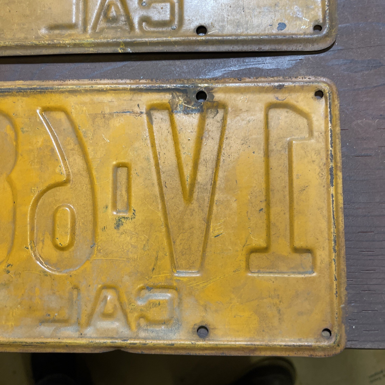 Vintage 1930 California License Plate Pair