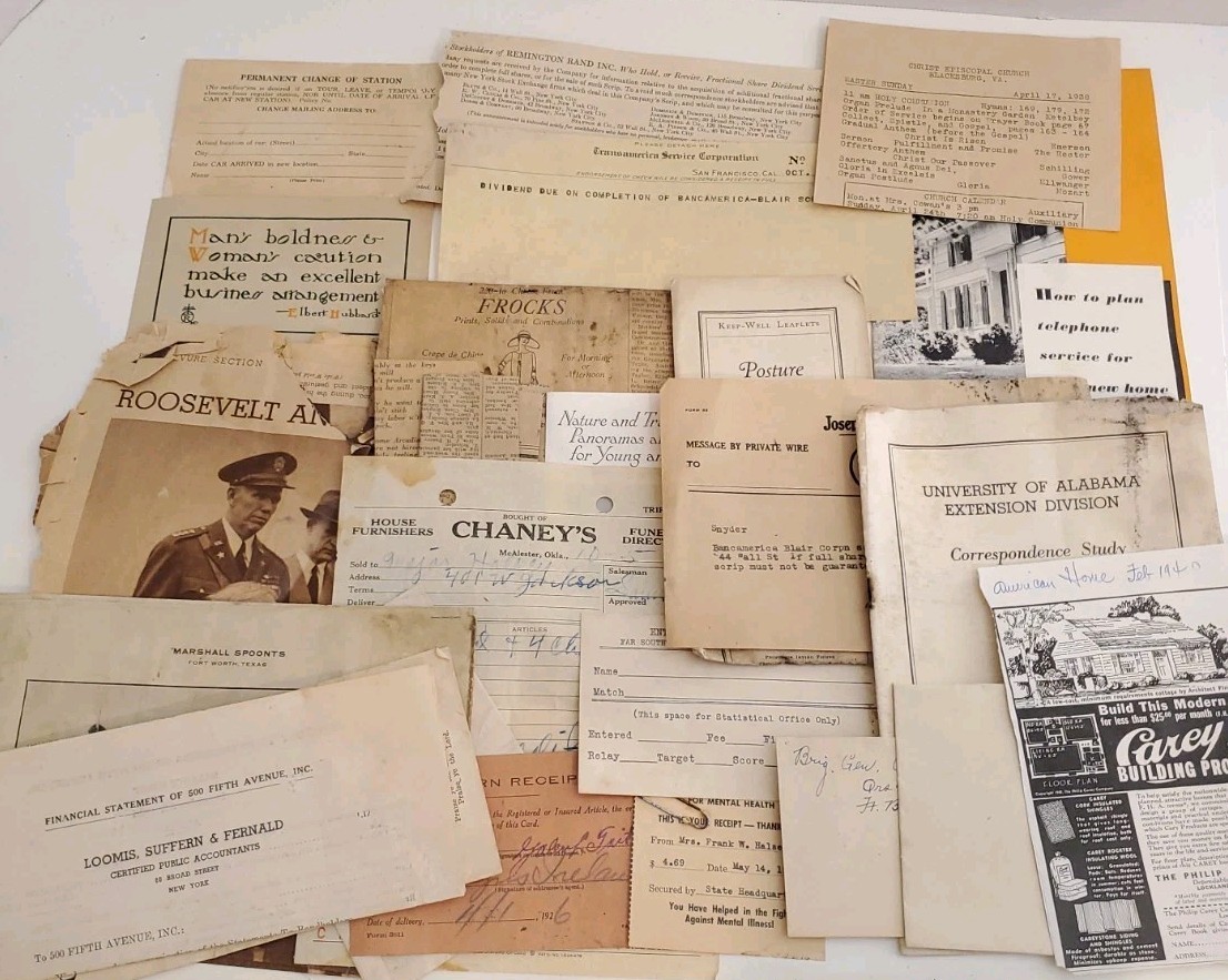Huge 13.8lb Frank W. Halsey Army Estate Ephemera Lot 1910s-1950s VPI Chilkoot ++