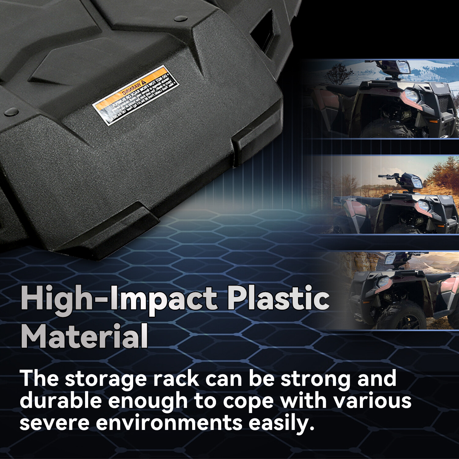 Front Storage Rack Storage Cover Lid For Polaris Sportsman Touring 450 570 14-24