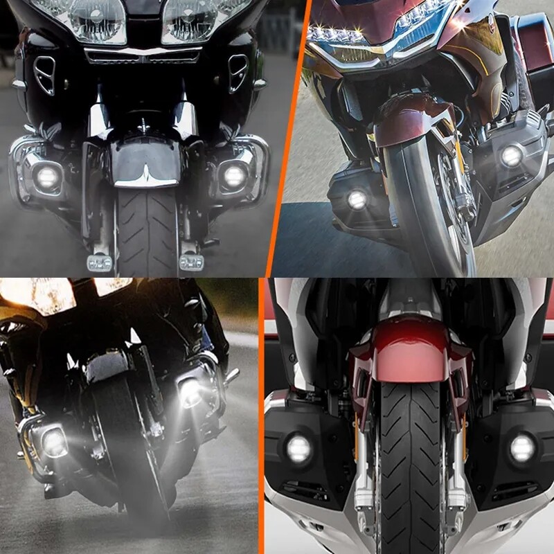 Aluminum Alloy LED Driving fog lights For Honda GL1800 1800 Goldwing 2001-2010
