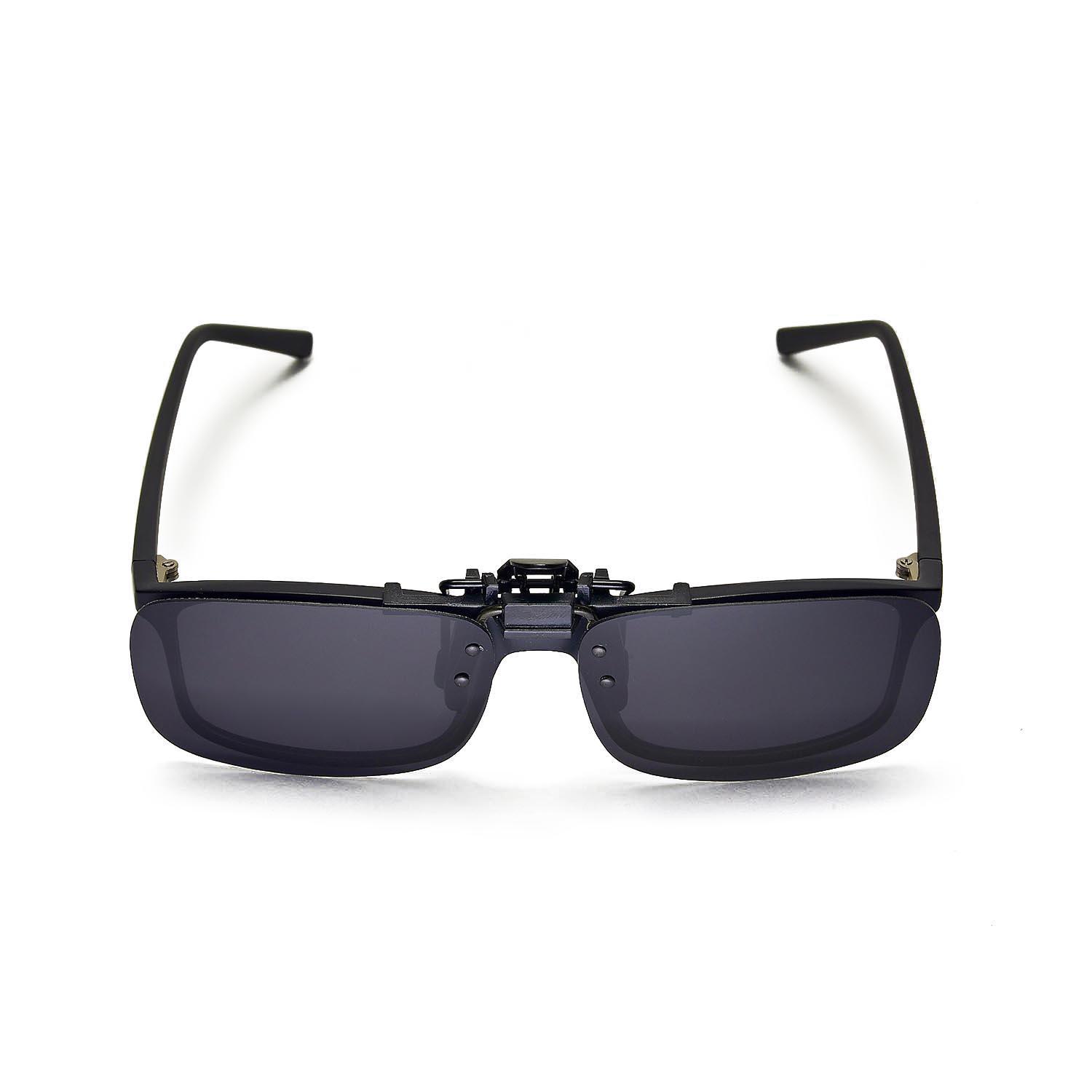 Walleva Polarized Replacement Lenses for Clip-on Flip-up Sunglasses for Driving