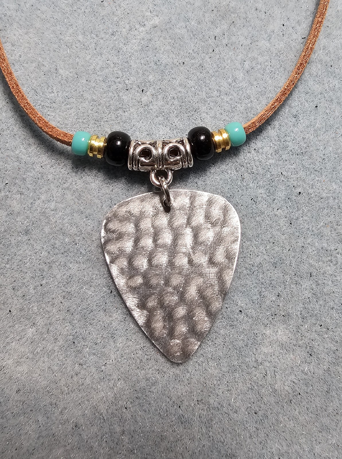 Handmade Poison Aluminum Guitar Pick Necklace
