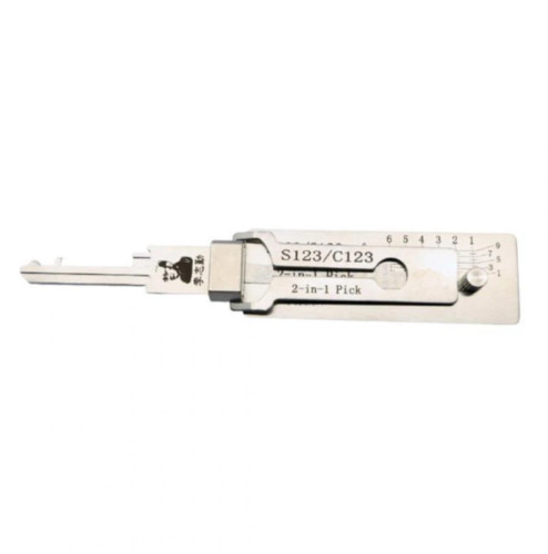 Key Decoder 2 In 1 Stainless Steel Key Pick Up Hook Tool For Repair Maintenance