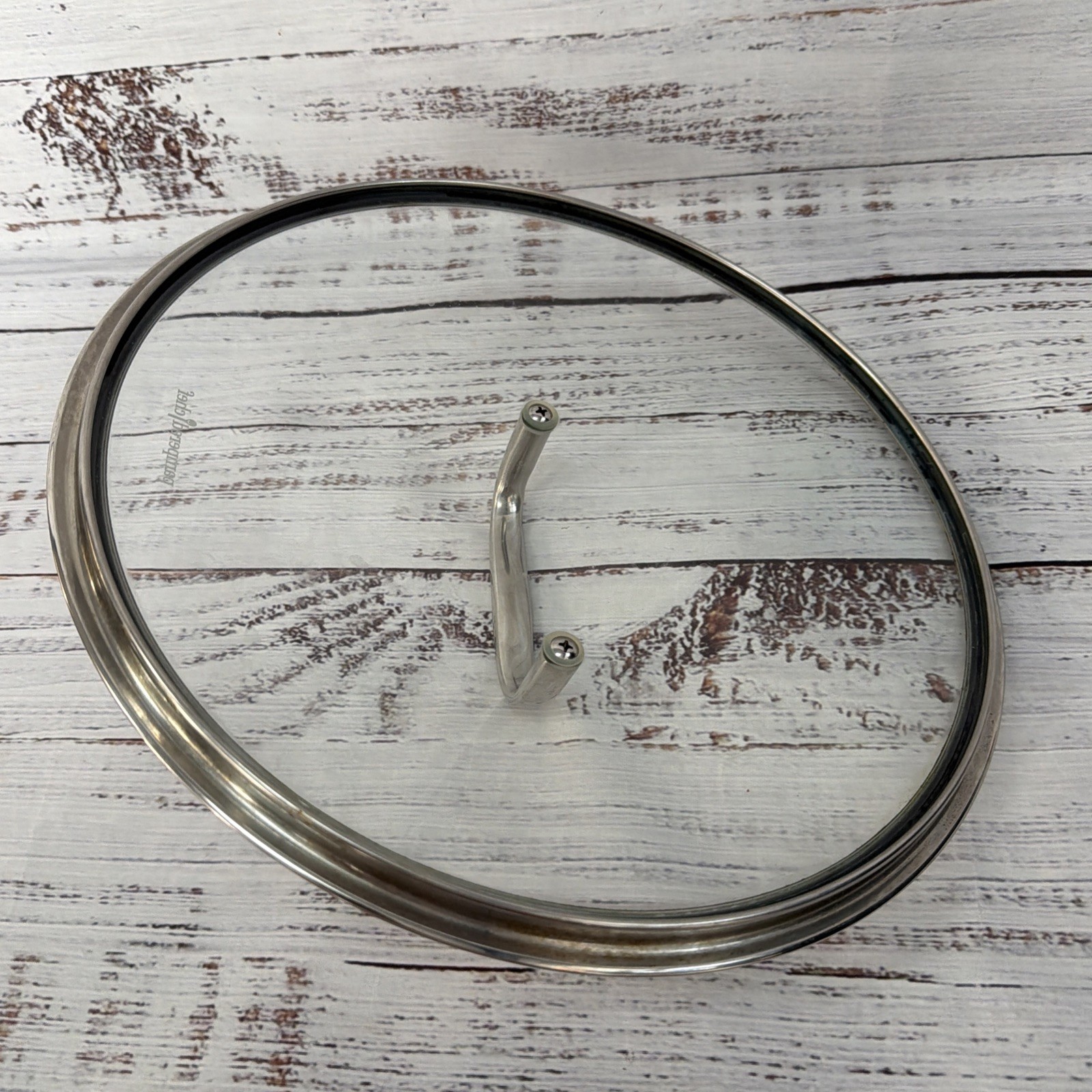 Pampered Chef 12" Stainless Steel Pan HEX Clad SKILLET w/ GLASS LID!