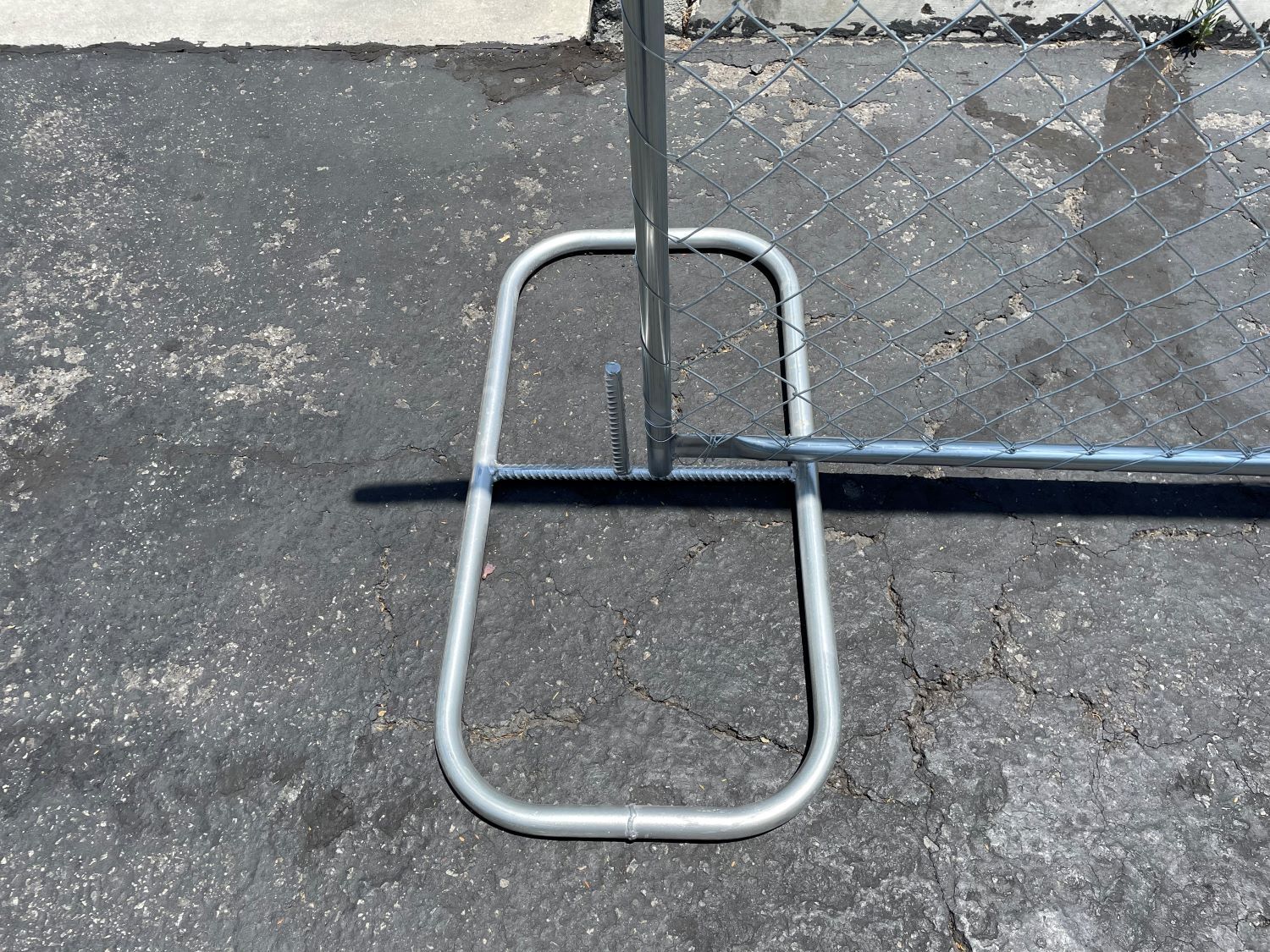 Sandbaggy Chain Link Fence Panel Base (Galvanized) - Temporary Fencing Stands