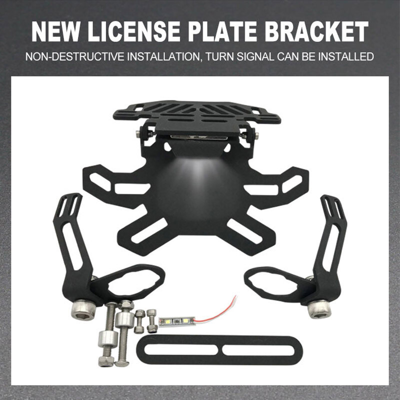 Foldable Tail Tidy License Plate Holder For BMW S1000RR R1200R/RS F800 R1250GS