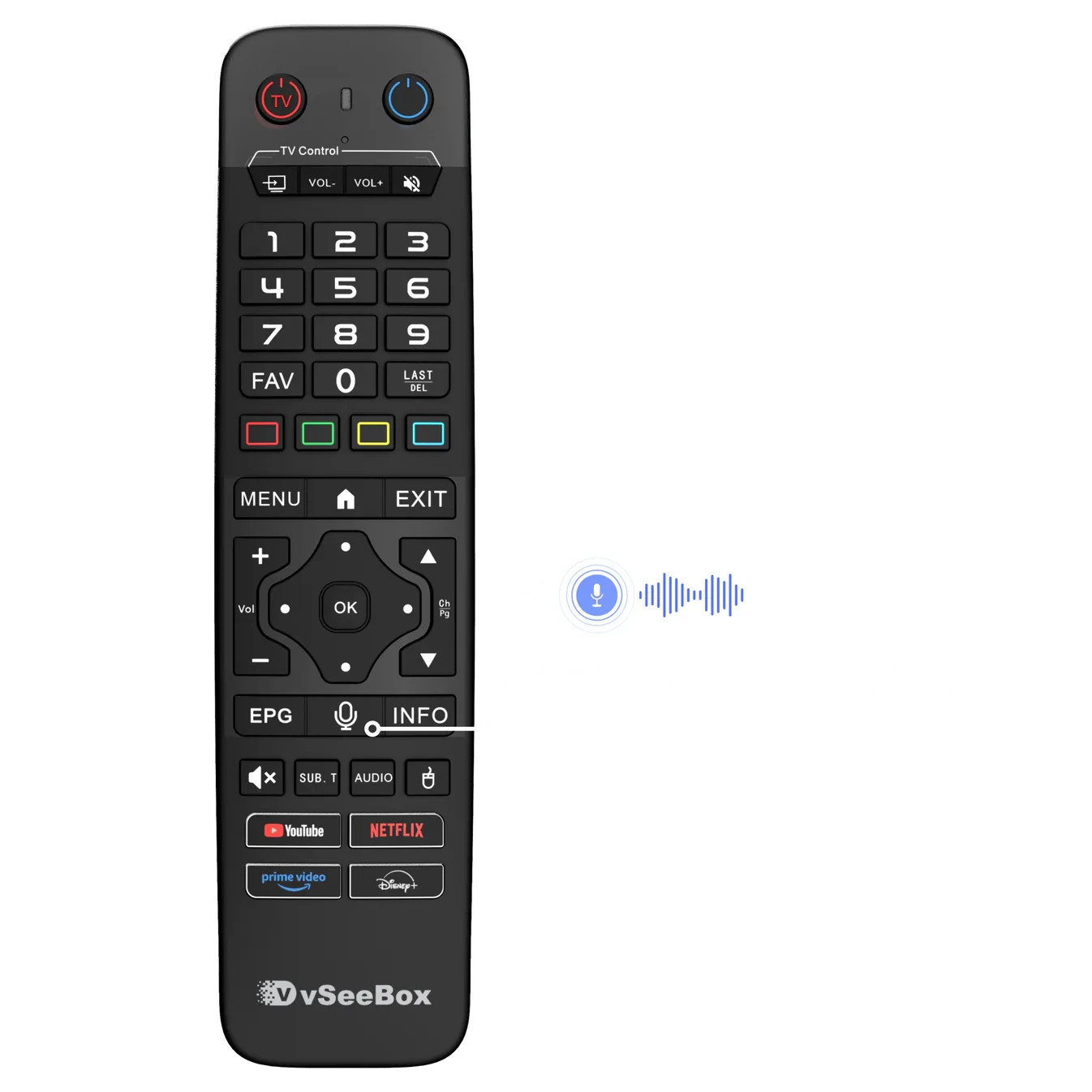 vSeeBox OEM V6 Max Bluetooth Remote