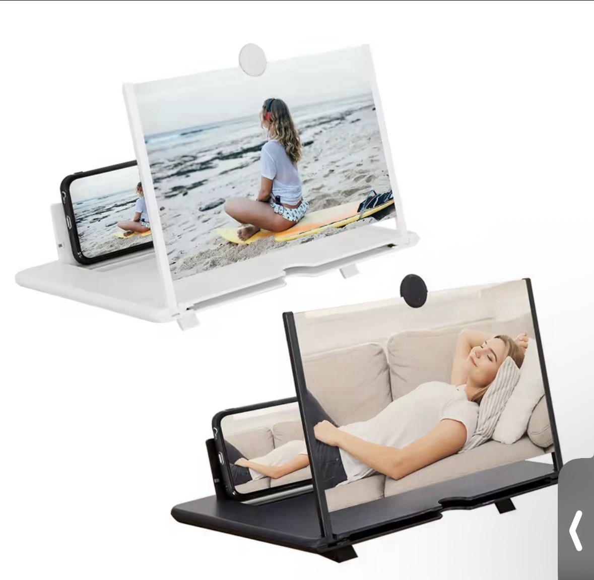 14" HD Phone Screen Magnifier, 3D Mobile Projector, Foldable Stand for All Phone