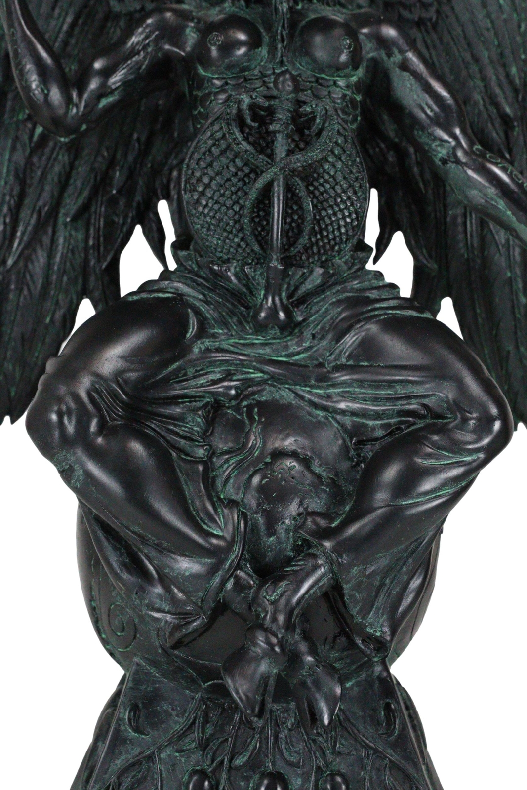 Ebros 15"H Church of Satan Baphomet Sabbatic Goat Idol Satanic Occultic Statue