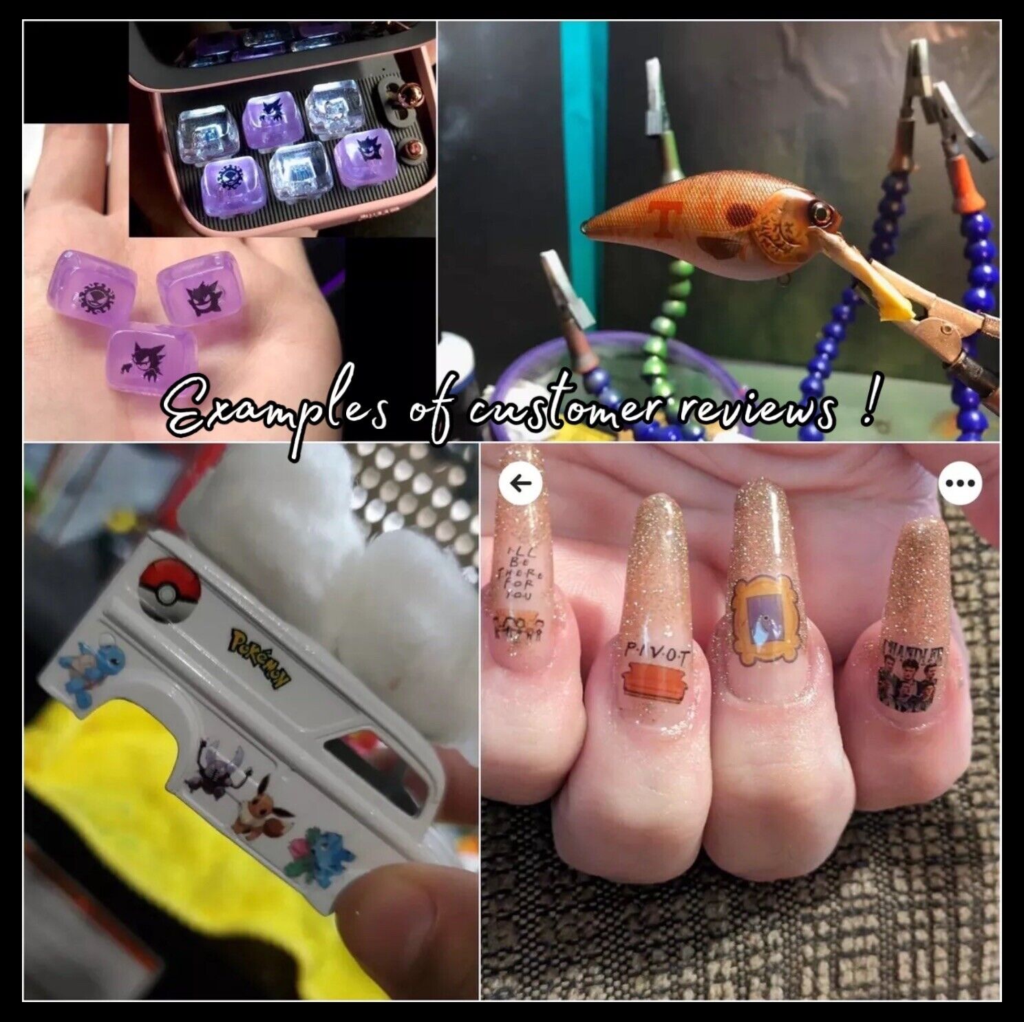 BTS Boy Band Waterslide Finger Nail Decals Instructions set of 50 Bonus TT