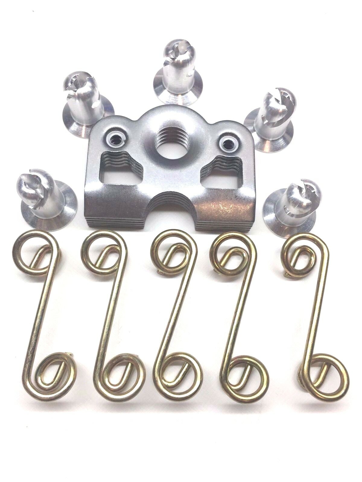 Dzus Button Steel Slotted Quarter Fastener Springs Tab PlatesFree Rivets 50 Kits