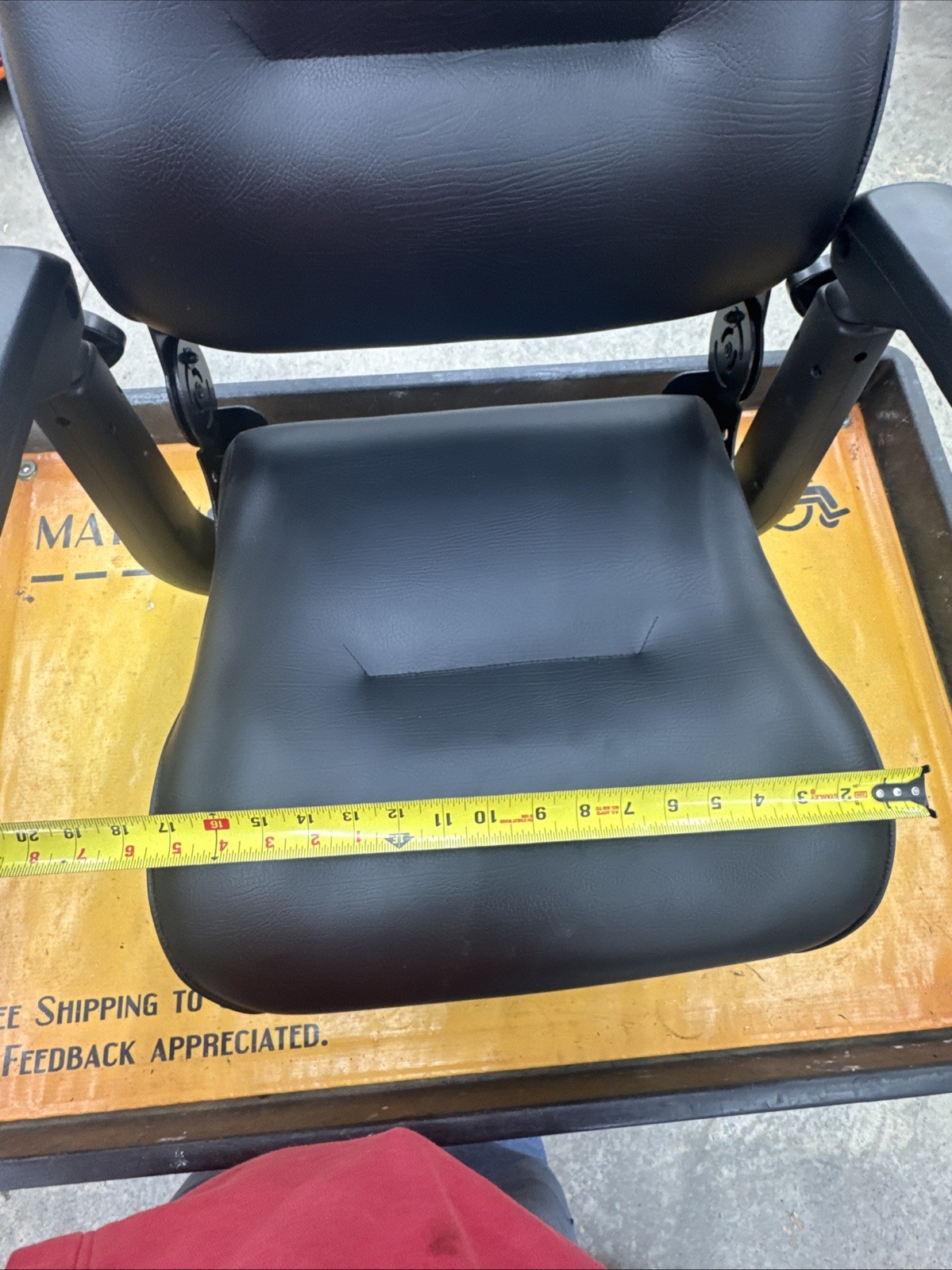 🥇Golden Companion Seat 18" X 16" ~NICE~ Armrest & Seat Mount!! *L@@K WoW*