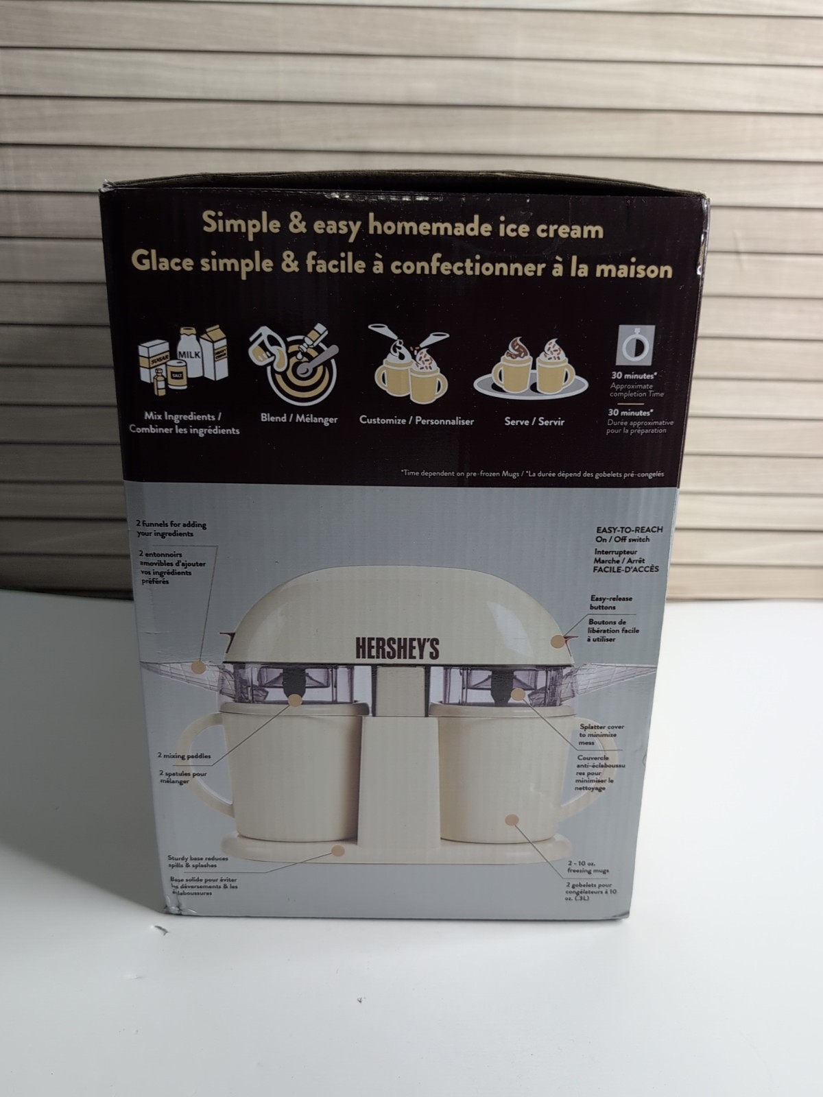 Hershey's Dual Single Serve Ice Cream Maker IC13887 New In Box w/ Cups