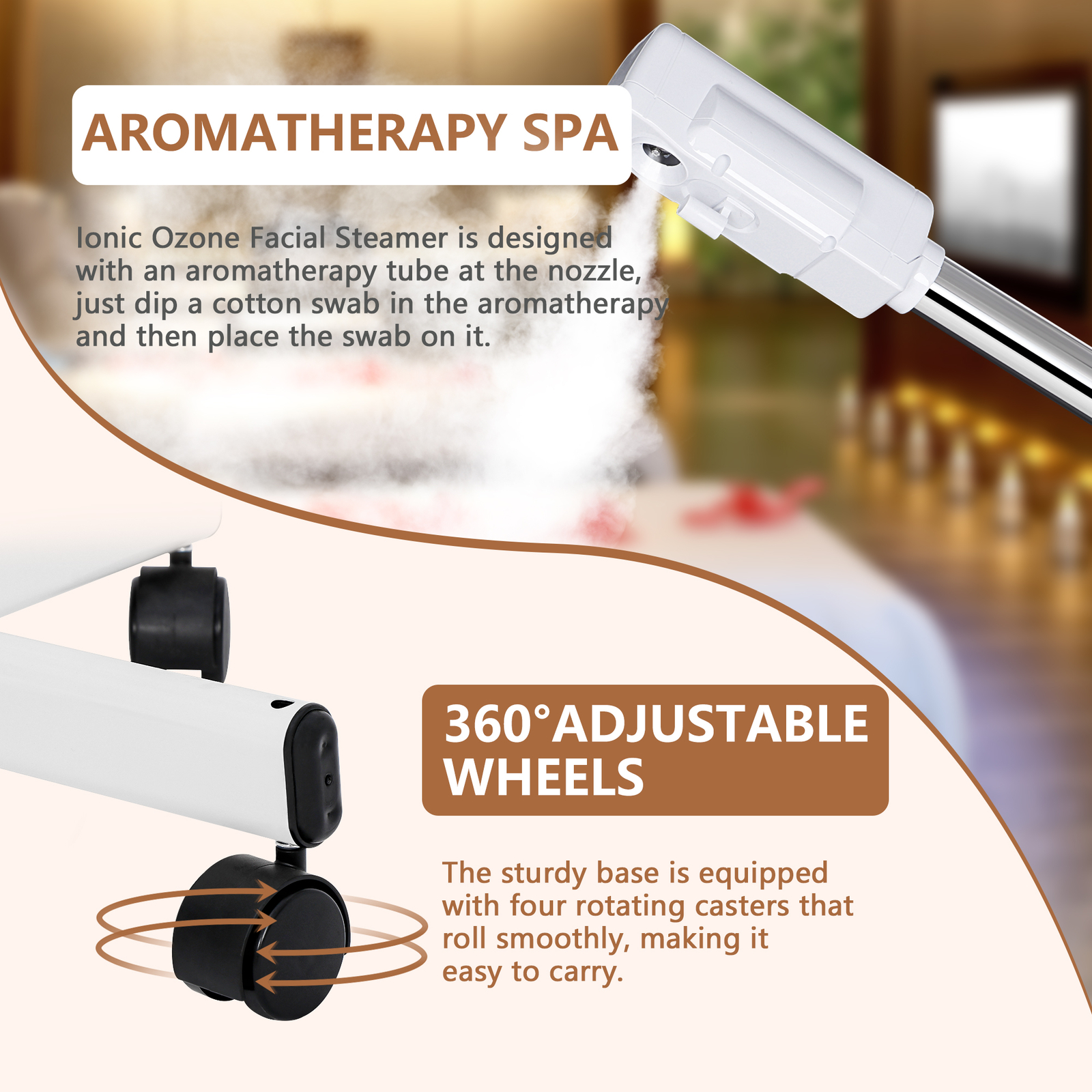 Facial Steamer Spa UV Hot Ozone Professional Beauty Salon Skin Care Equipment