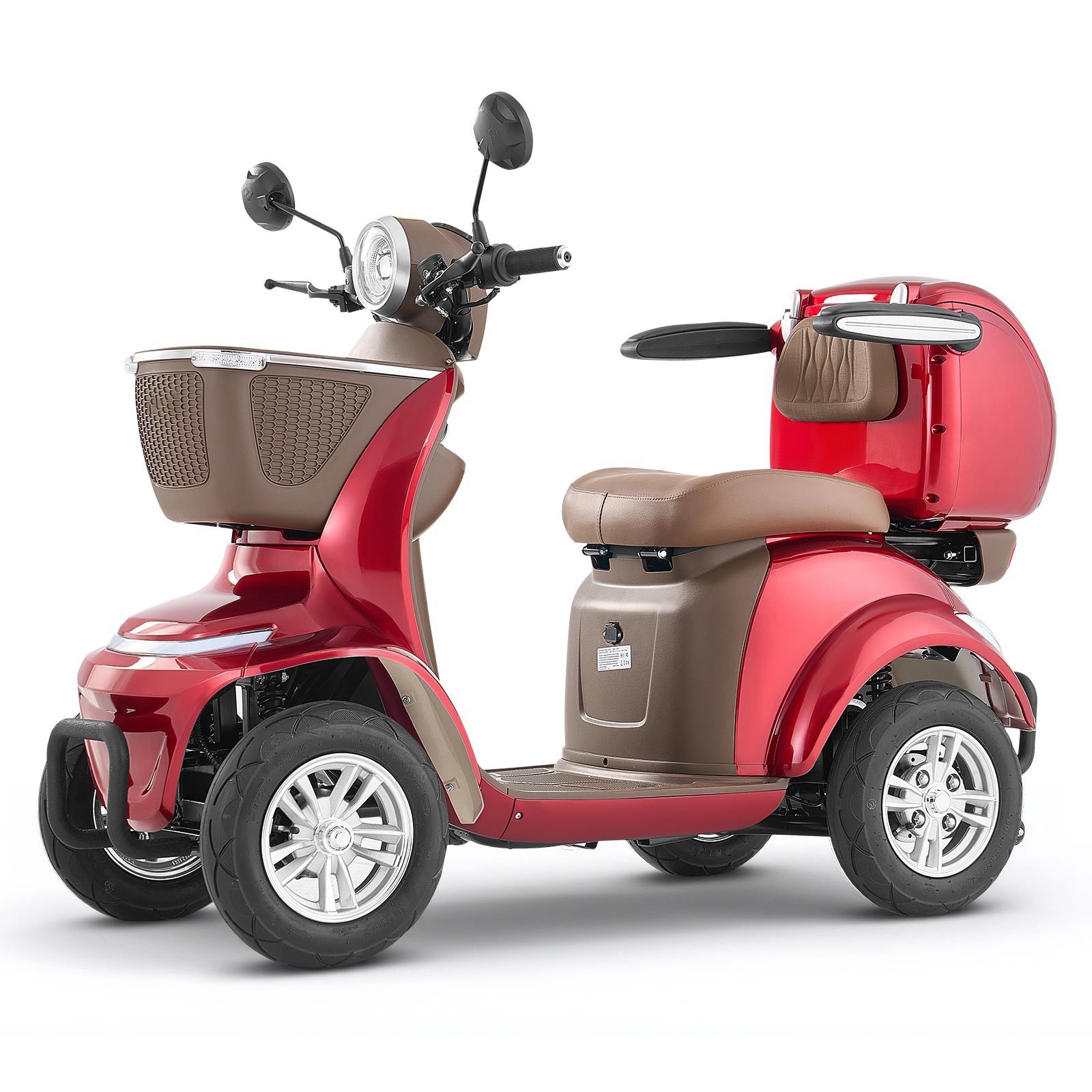 Uimoso Heavy Duty 4-Wheel Mobility Scooter 21.5 Miles Range 3-Speed, 500lbs Load