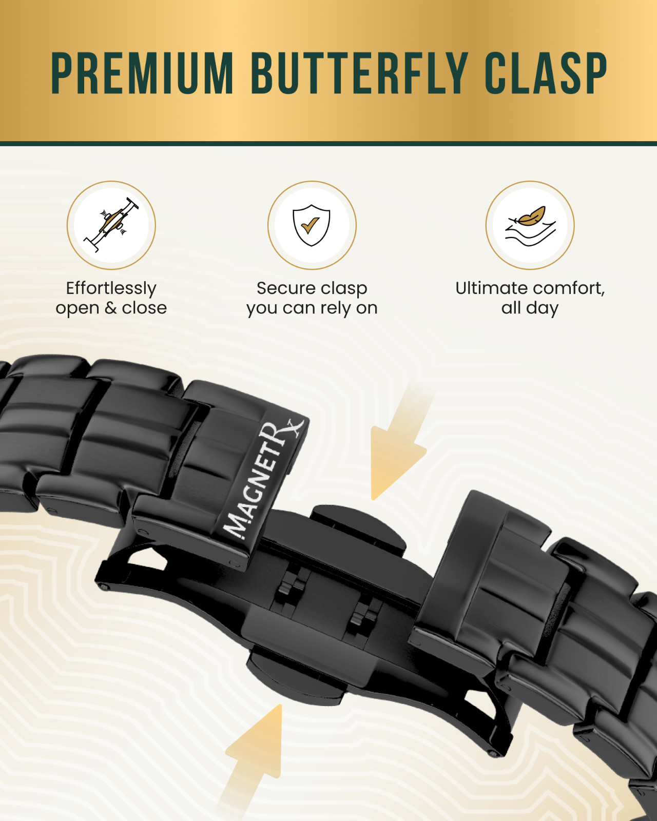 MagnetRX® Magnetic Bracelets for Men EllipseMAX 5X Strength 5,000 Gauss Magnets