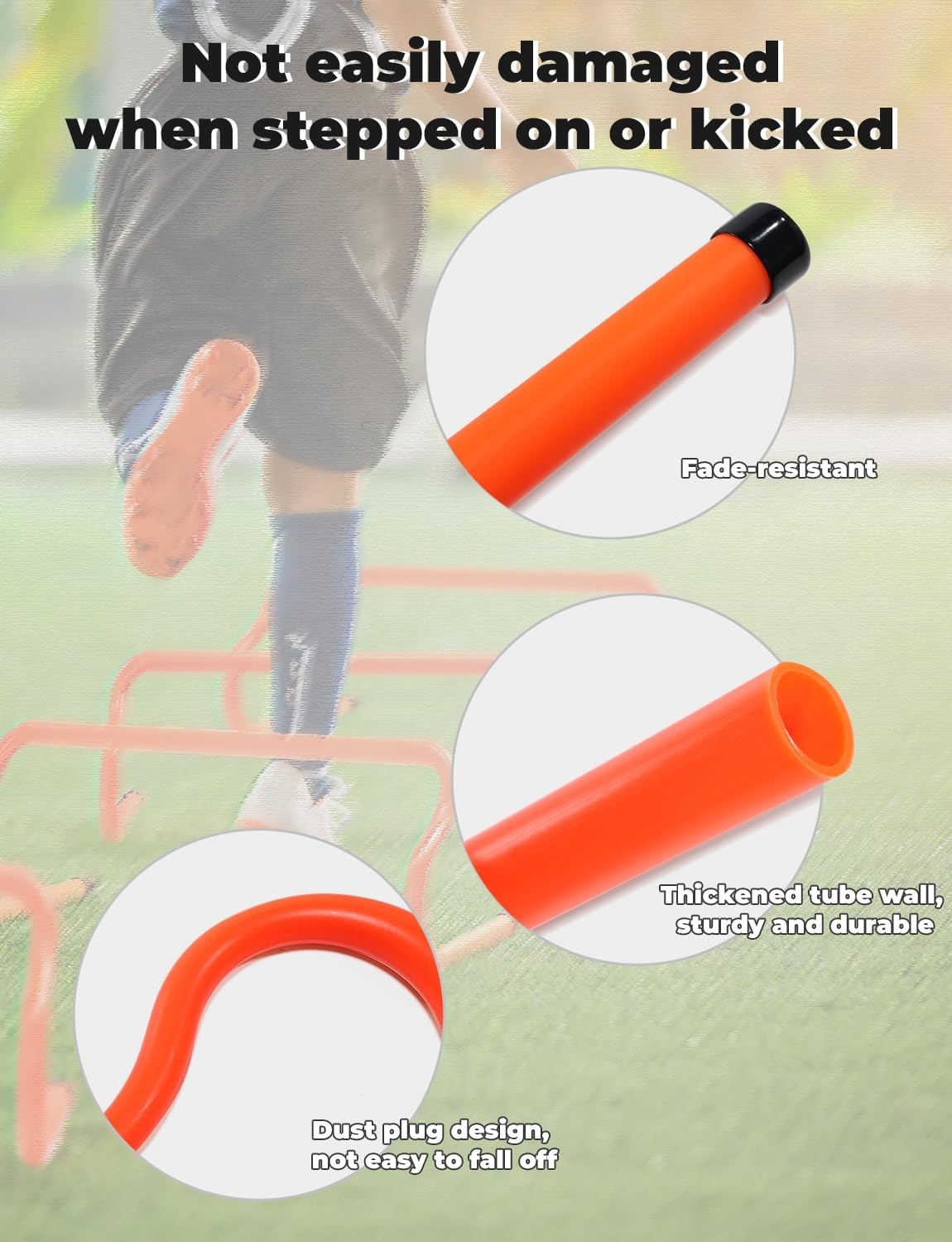 GHB Agility Hurdles Speed Training Hurdles, Detachable 5 Pack, orange