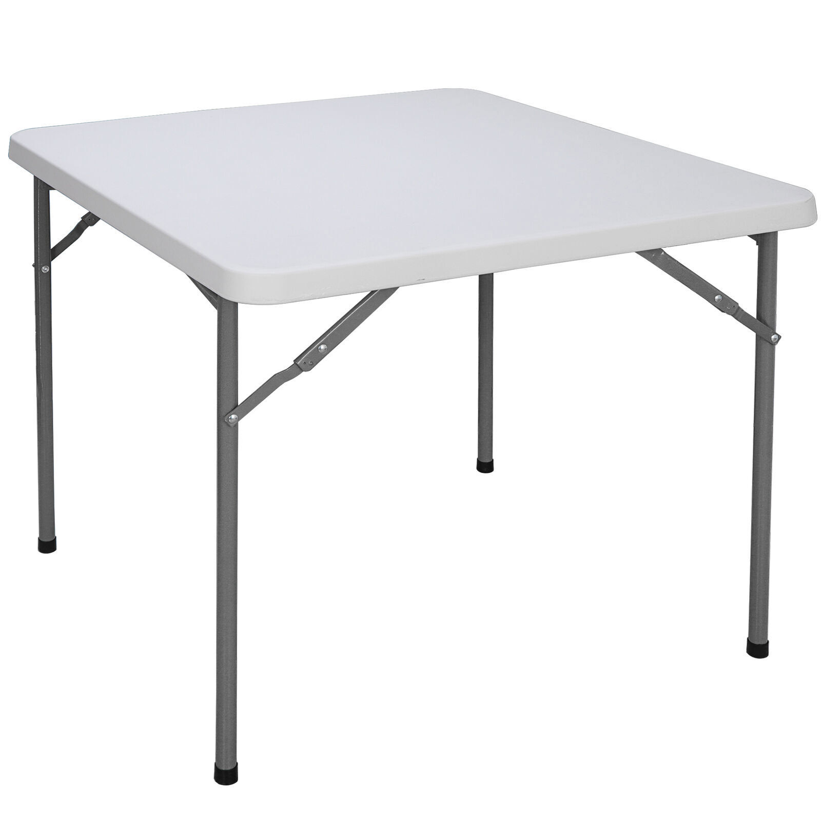 3 ft Heavy Duty Portable Plastic Folding Table Square Card Utility Table White