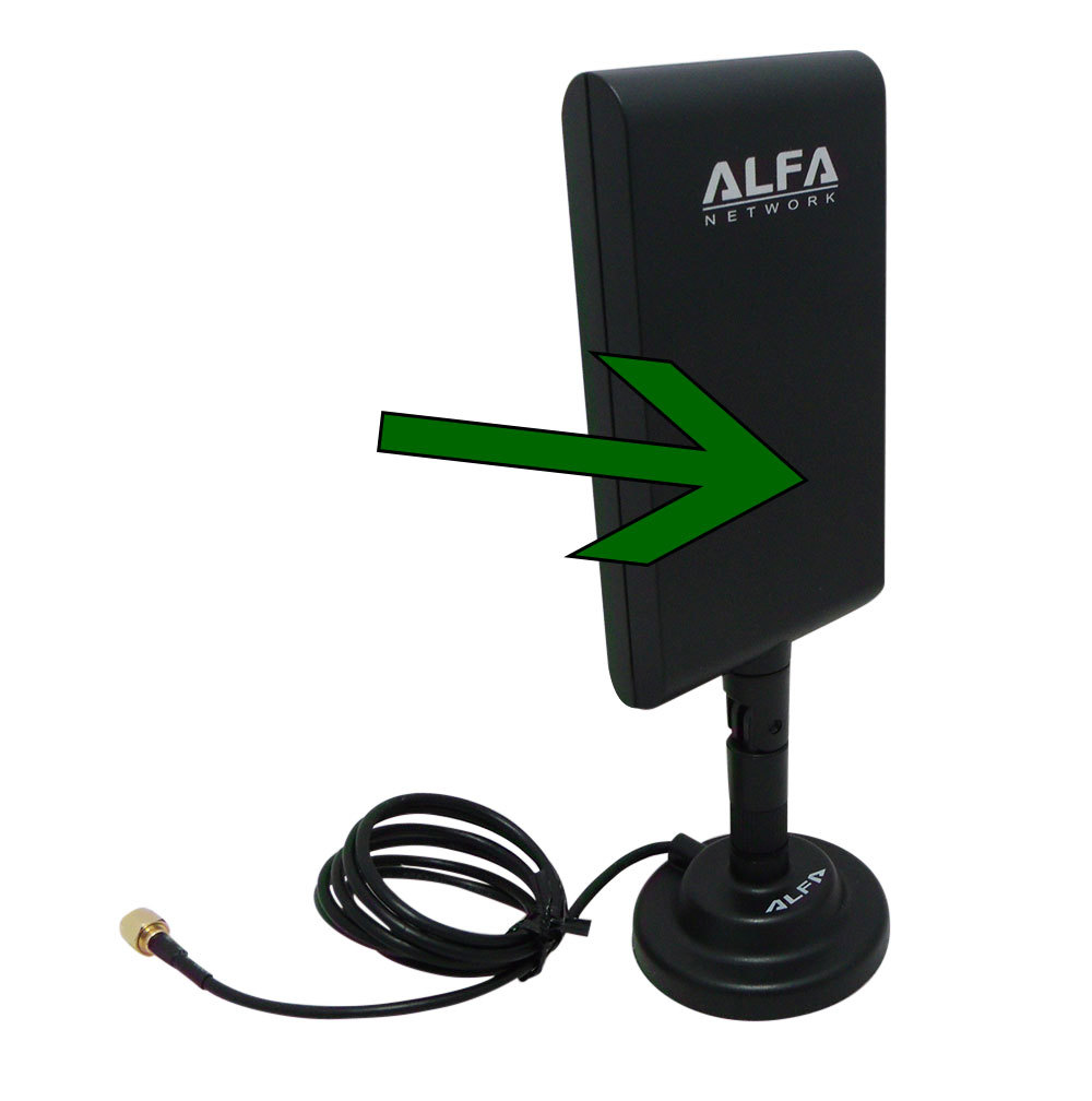 Alfa APA-M25 2.4/5 GHz dual band 10db directional antenna+ ARS-AS01 docking base