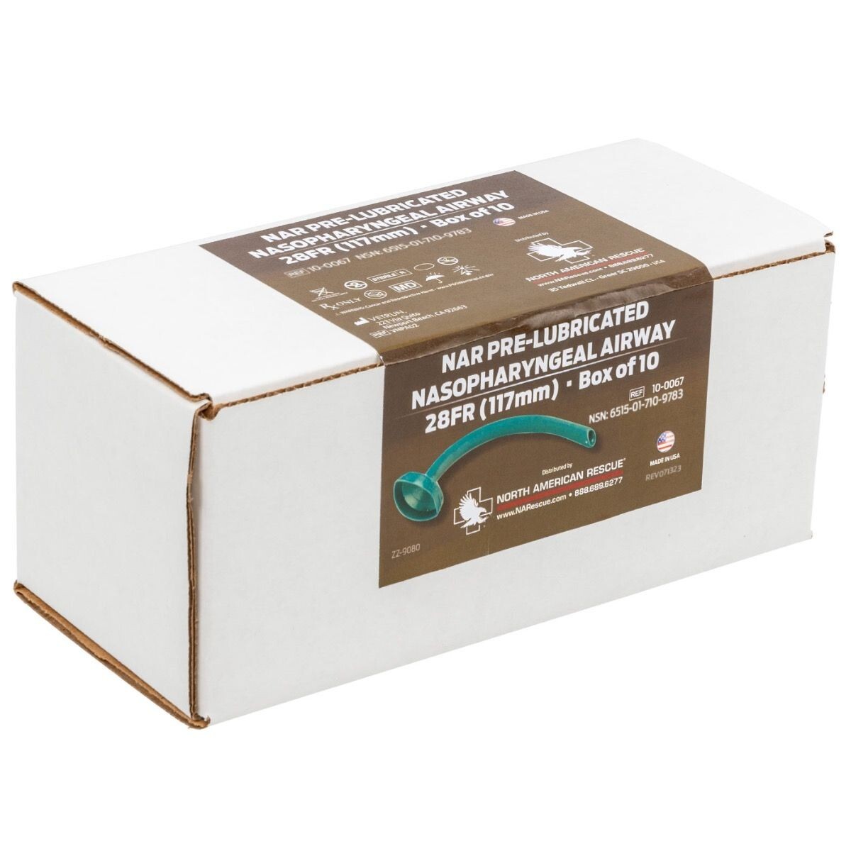 NEW! NAR Pre-Lubricated 28F Nasopharyngeal Airway