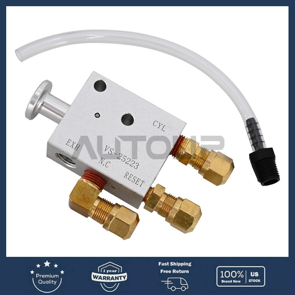 New 3-Way Auto Reset Valve w/Fittings Replaces For Hendrickson VS25224 VS25223