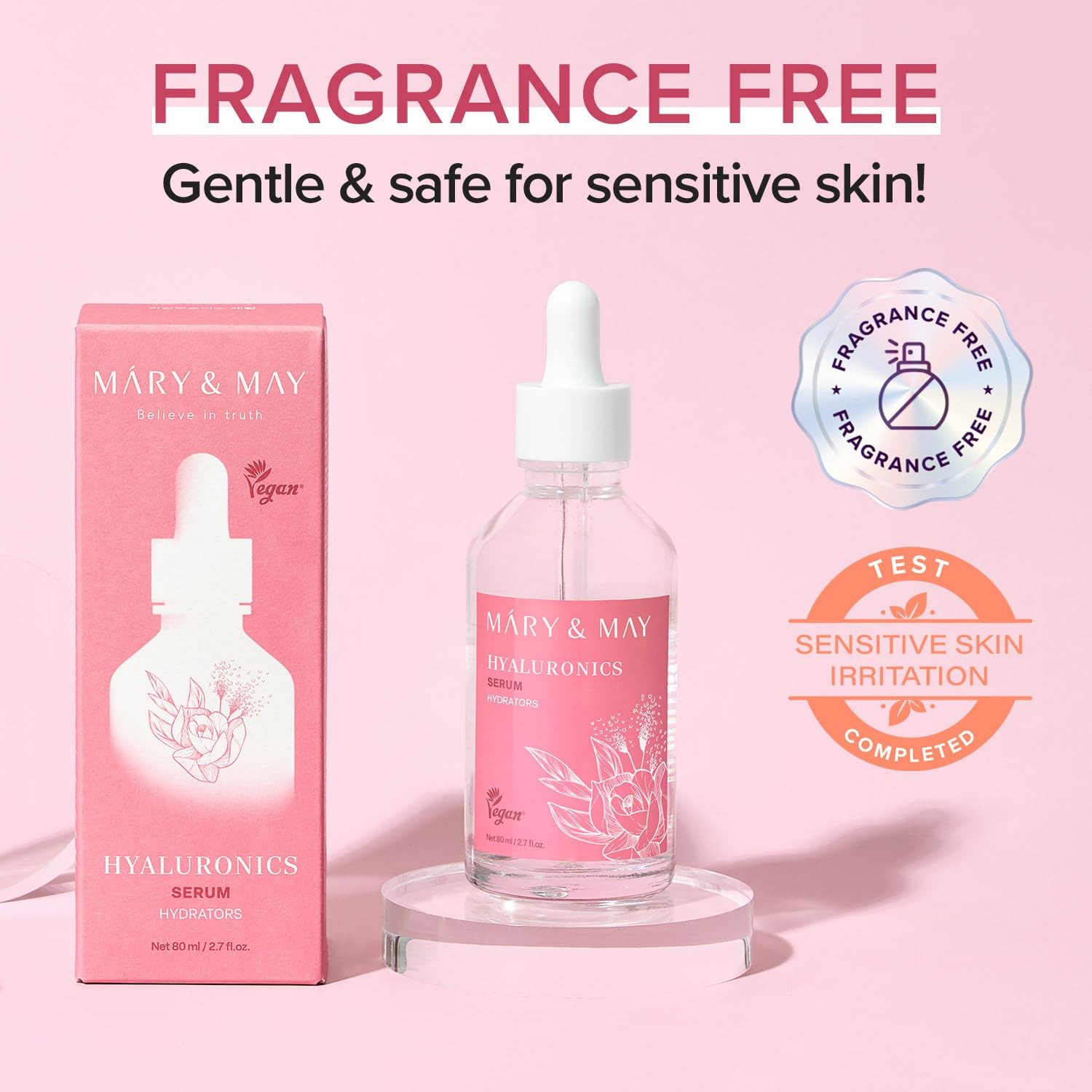 Mary&May Hyaluronics Serum with 6 Types of Hyaluronic Acid Complex for Deep Hydr