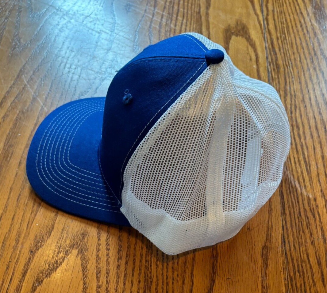 NWOT Wawa Blue Hat Embroidered Trucker Adjustable Snap-Back Mesh Back
