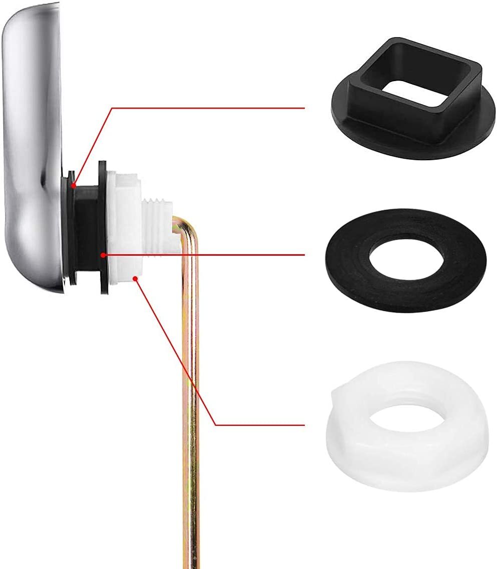 Universal Toilet Tank Flush Lever Chrome Toilet Wrench Handle Fit Most Toilet 1X