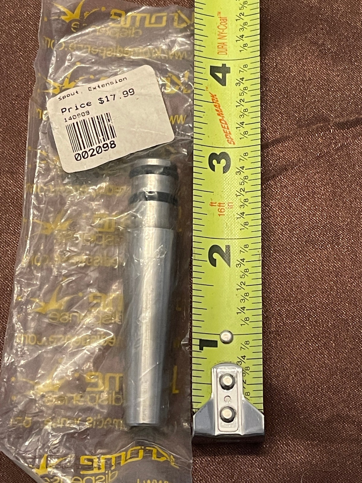 Krome Dispense Draft Beer 2 inch Faucet Spout Extension C227 Stainless Steel 304