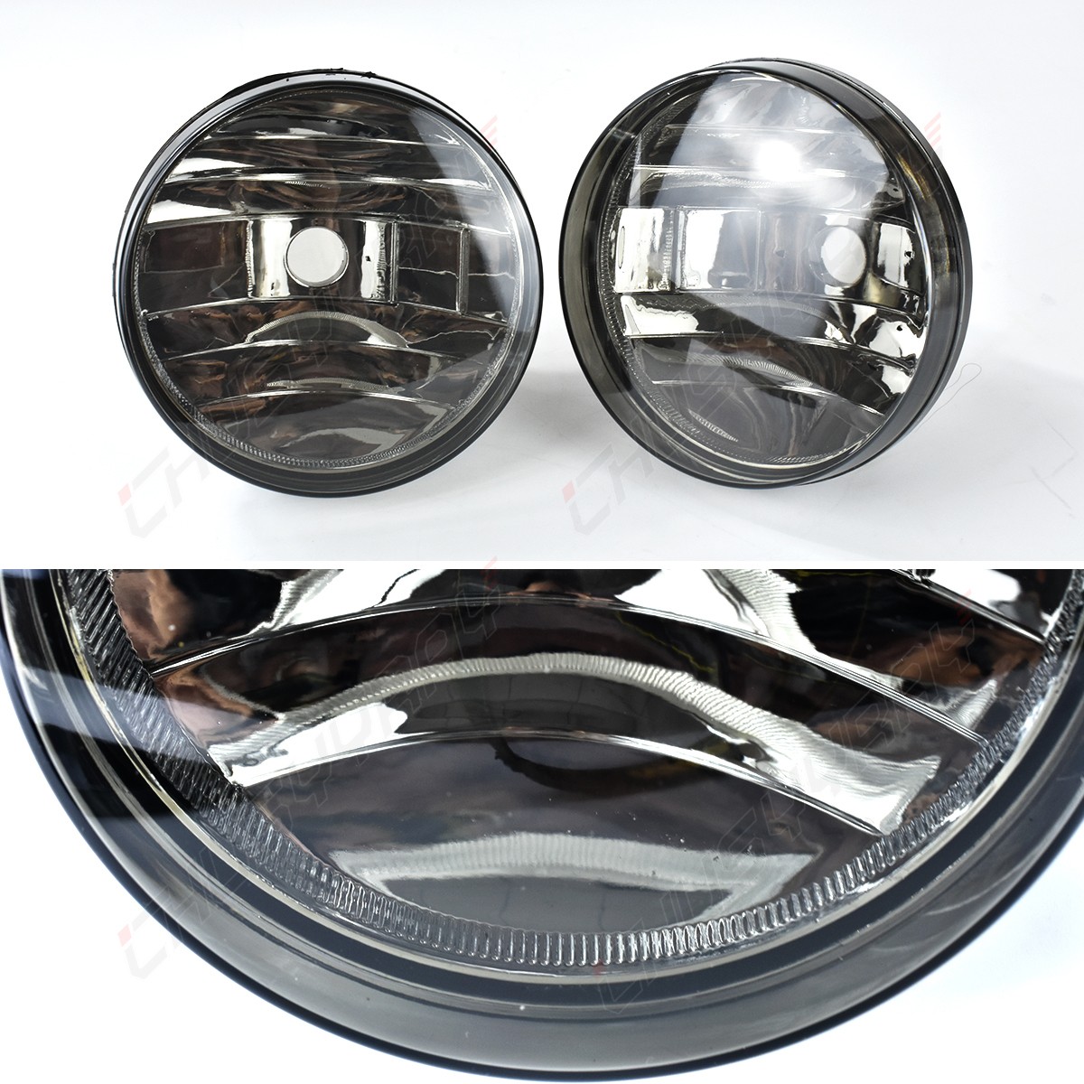 Pair For 2007 2008-2013 GMC Sierra 1500 2500 3500HD Bumper LED Fog Lights Lamps