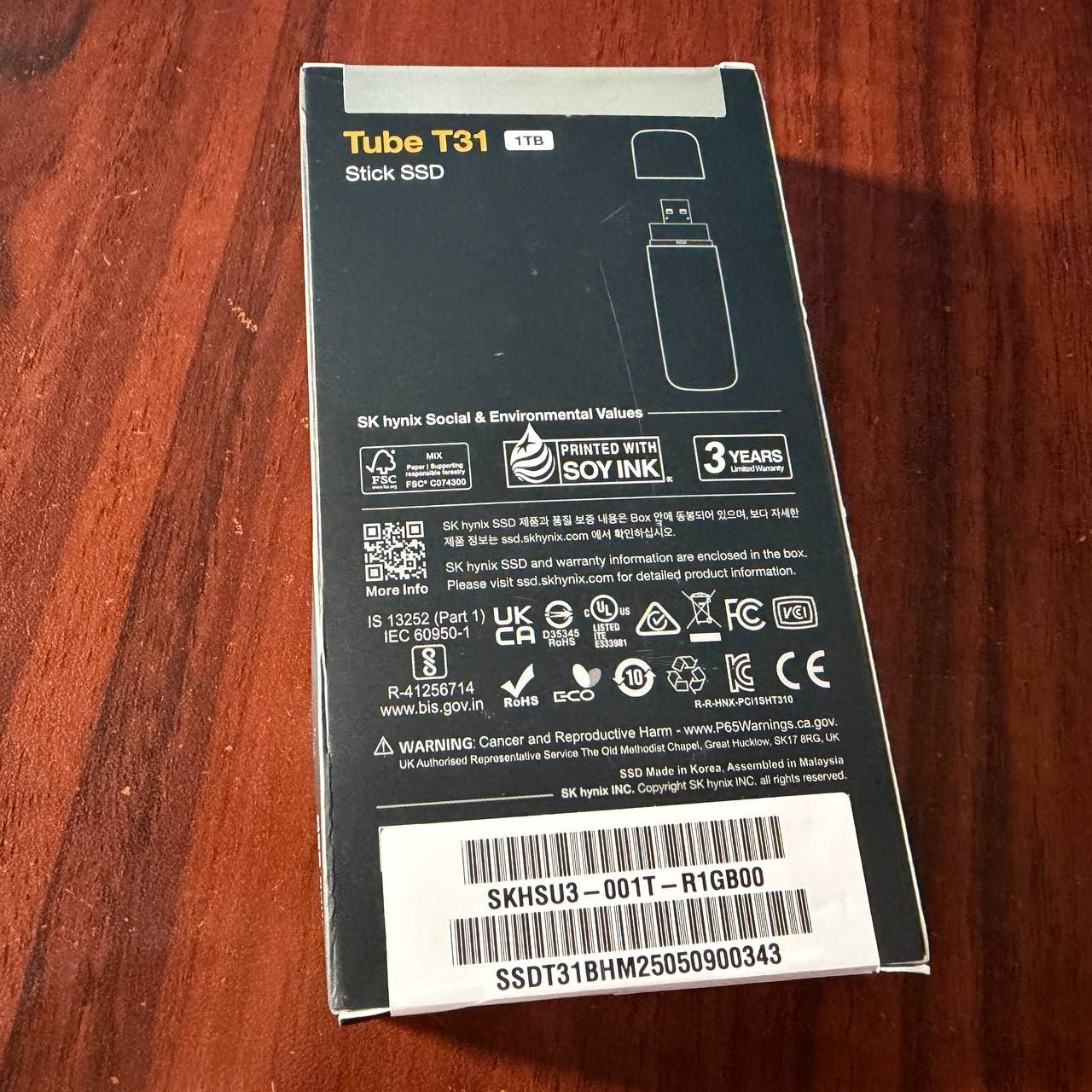 SK Hynix Tube T31 1TB Stick Type USB Portable SSD 1 TB - Brand New Sealed