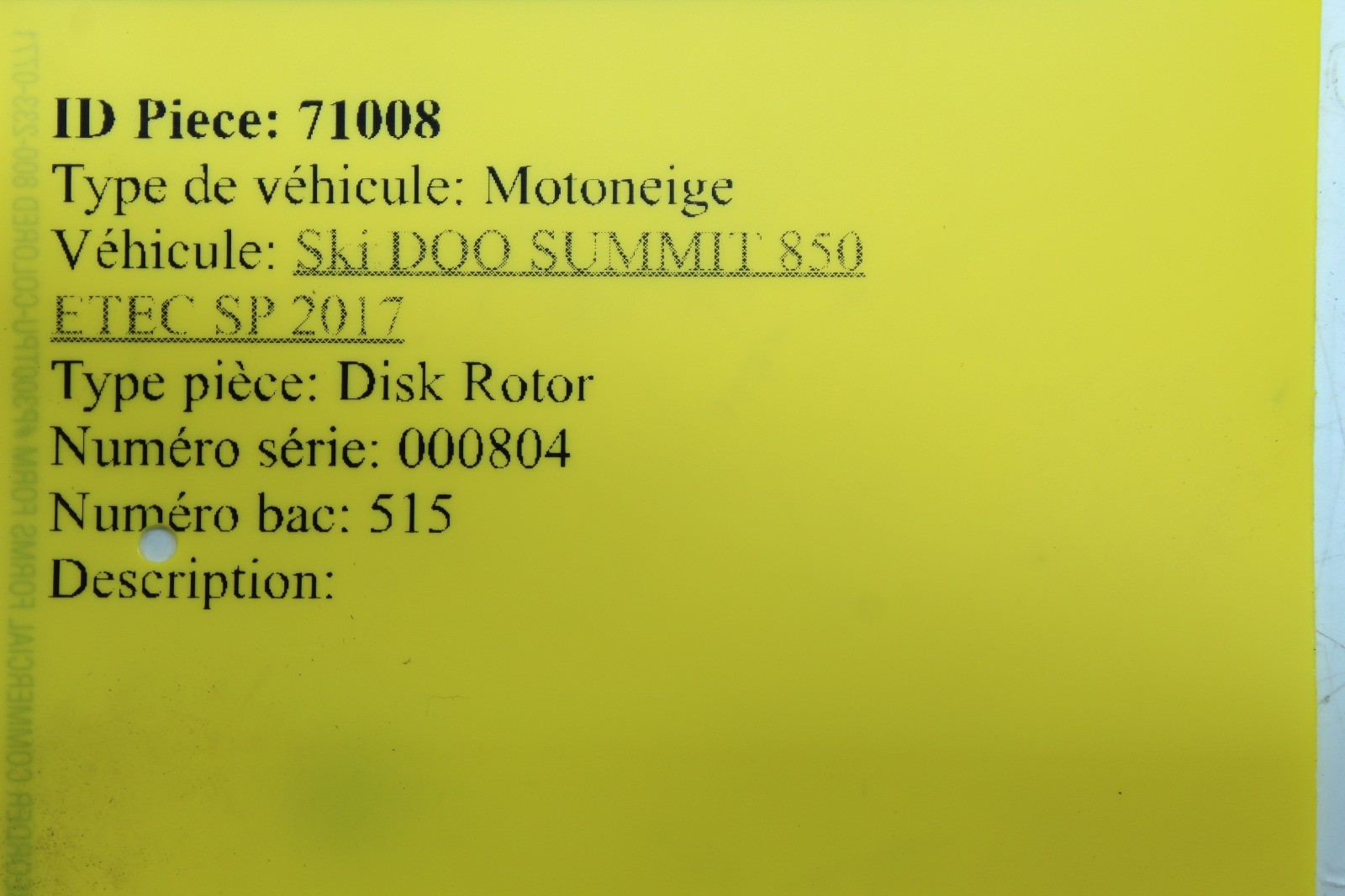2015-2025 SKI-DOO SUMMIT 850 OEM BRAKE DISK ROTOR 507032554