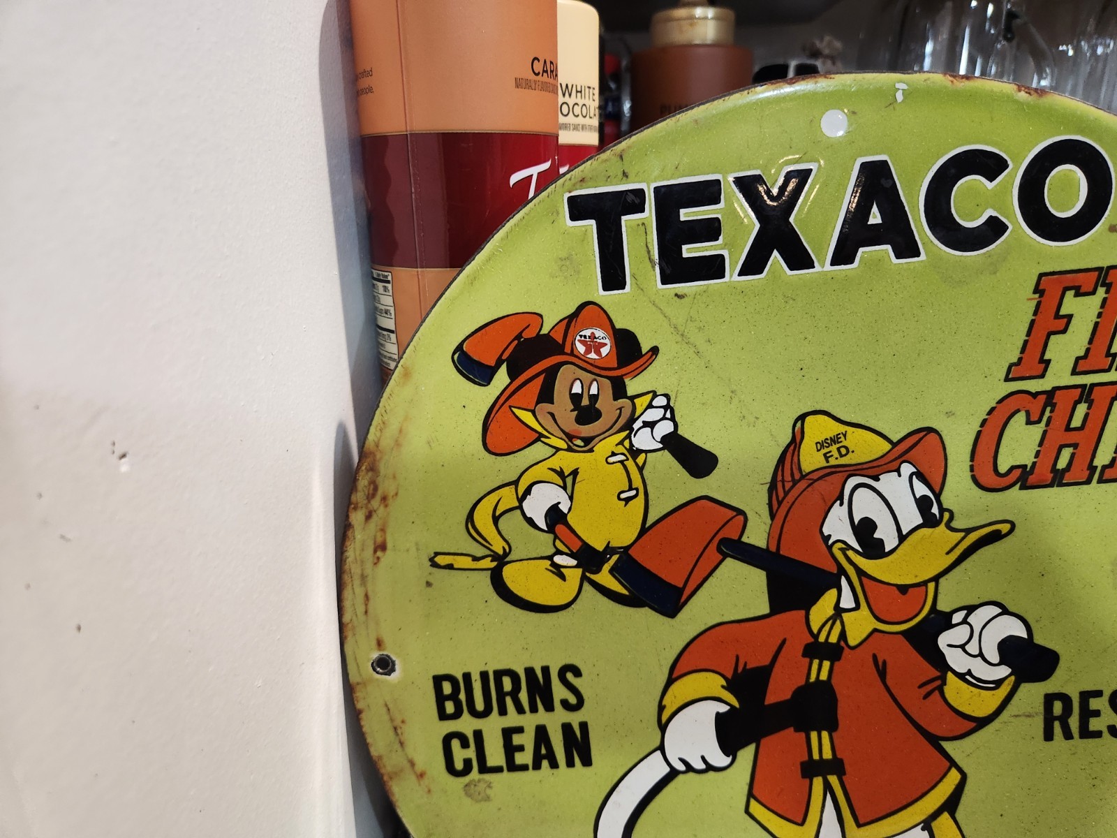 texaco fire chief porcelain sign