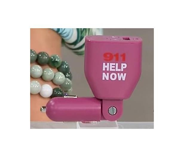 911 Help Now Auto Rescue Tool For Vehicles with 2-Way Talking, Mauve