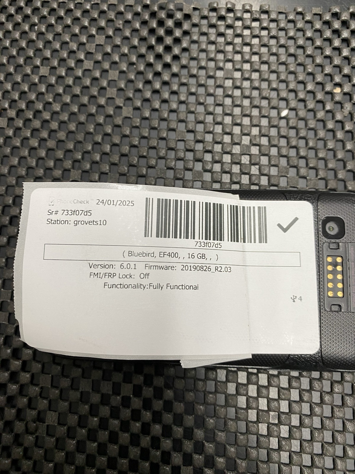 Bluebird EF400 Rugged Portable Terminal Computer Barcode Scanner “Phone Check”