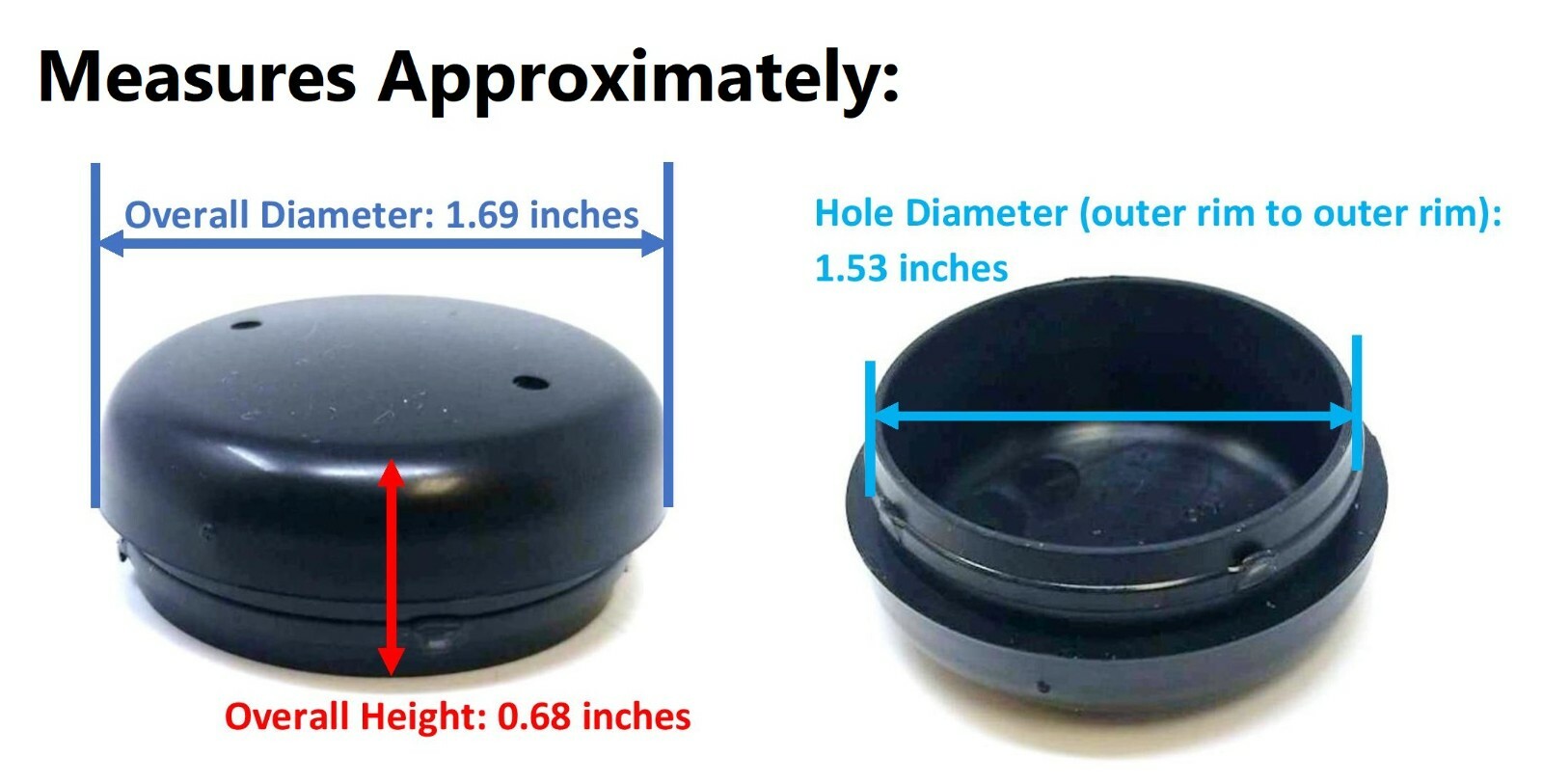 Plastic 1.5-inch Wrought Iron Patio Furniture Glide Caps