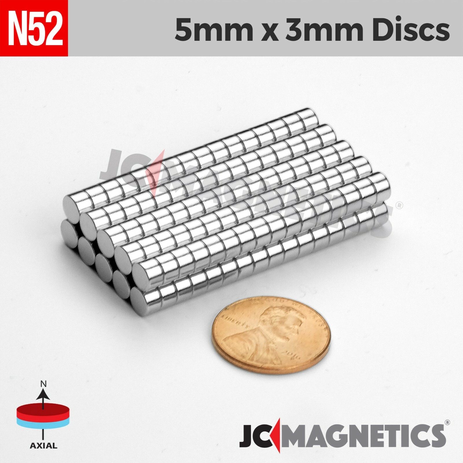 5mm x 3mm N52 Strong Round Disc Rare Earth Neodymium Magnet 5x3mm