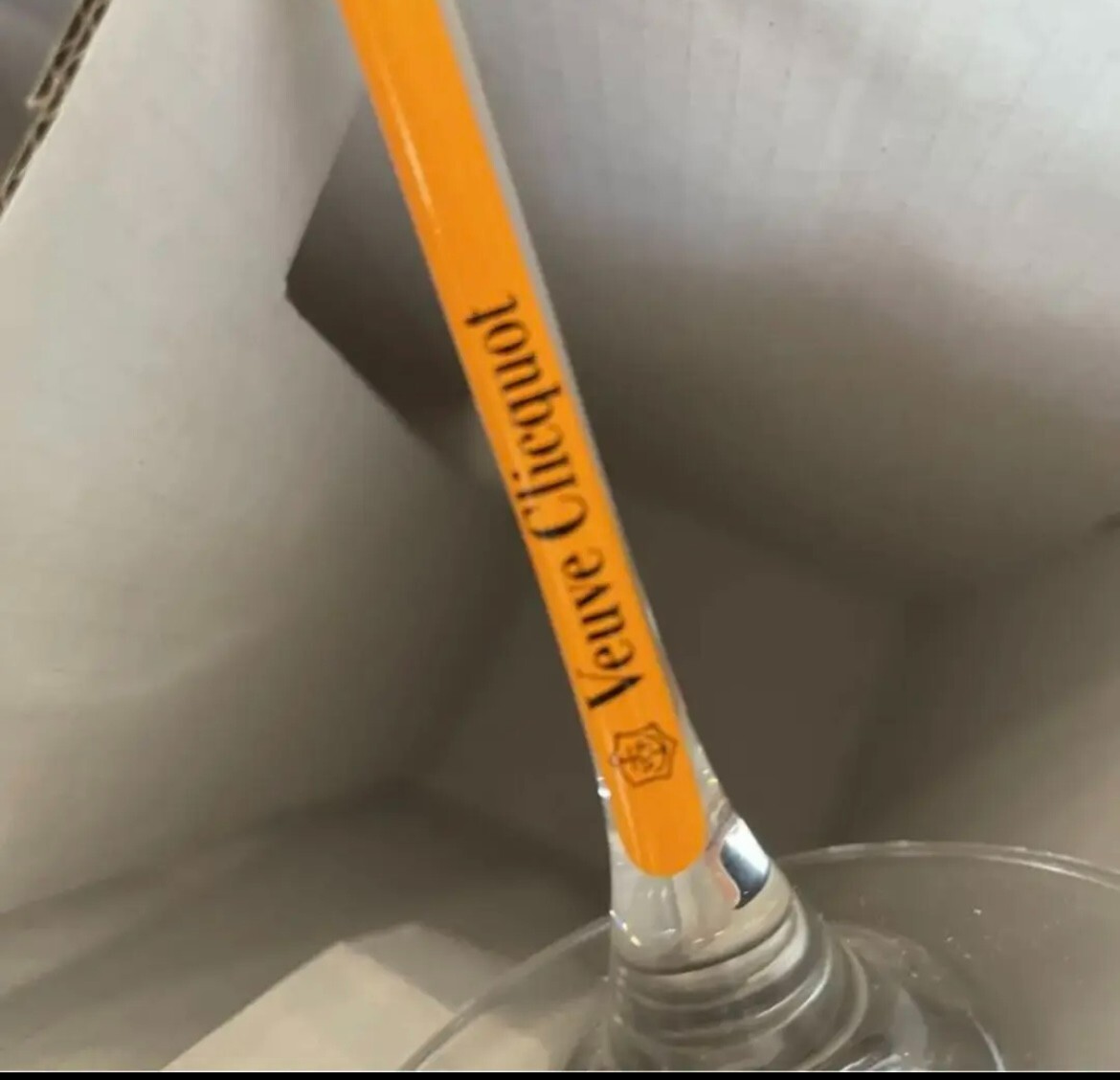 Set of 6 Veuve Cliquot Clicquot Orange Glasses champagne Glasses Flutes Cup