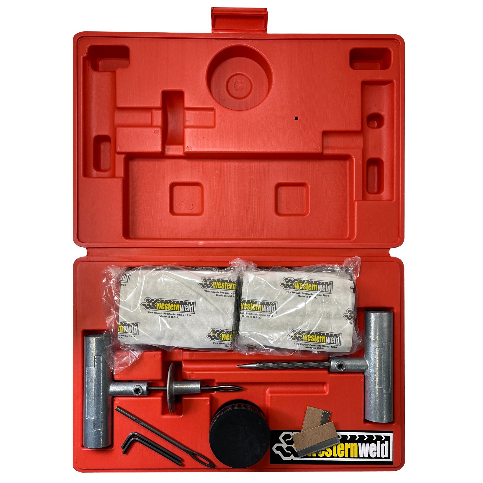 (66) Western Weld Heavy Duty Flat Tire Repair Tool Kit Plug Patch Car Truck USA