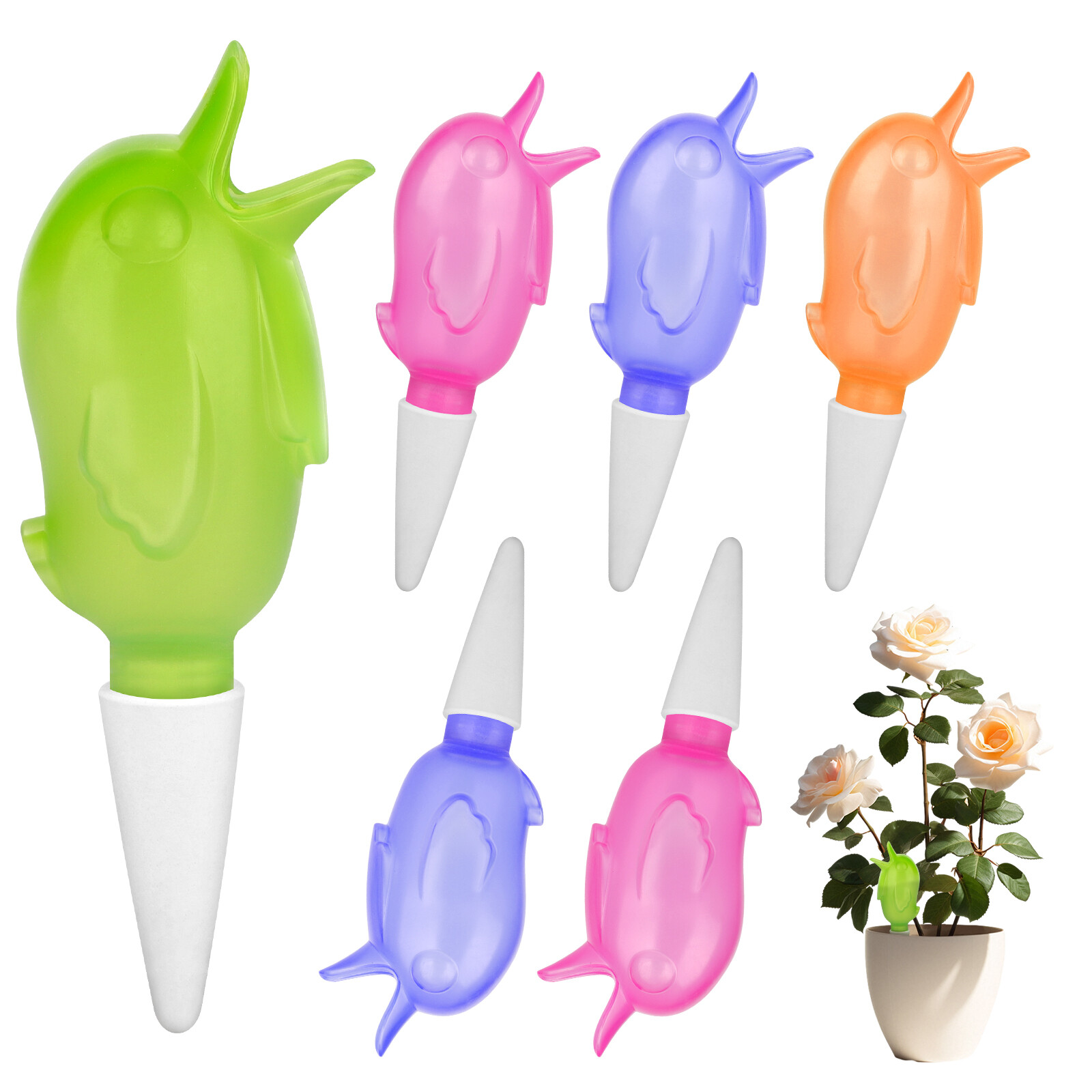 6pcs Plant Waterer Self Automatic Watering Spikes Devices