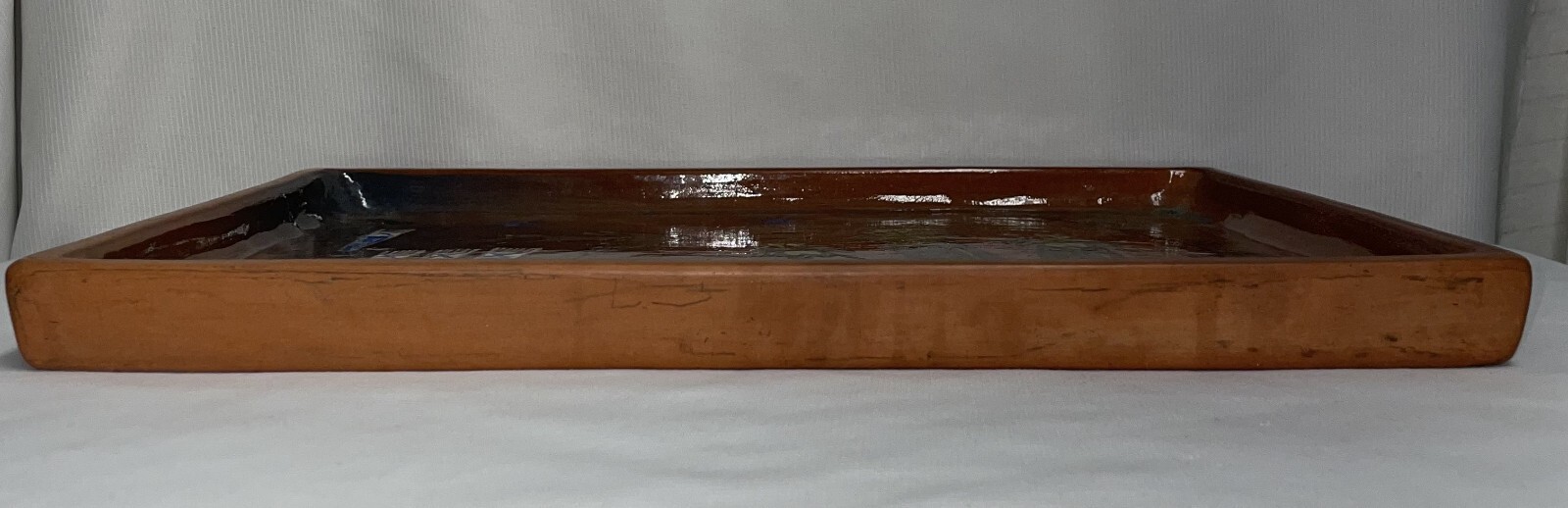 Seminario Peru Terracotta 15 Inch Tray Hand Crafted Hand Painted