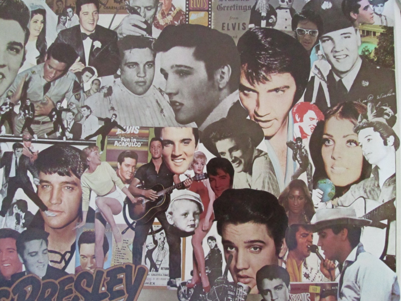 RARE ELVIS PRESLEY POSTER HIS LIFE IN PICTURES 21 1/2" x 28"