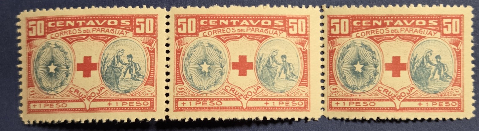 Paraguay 1922 Red Cross MNH