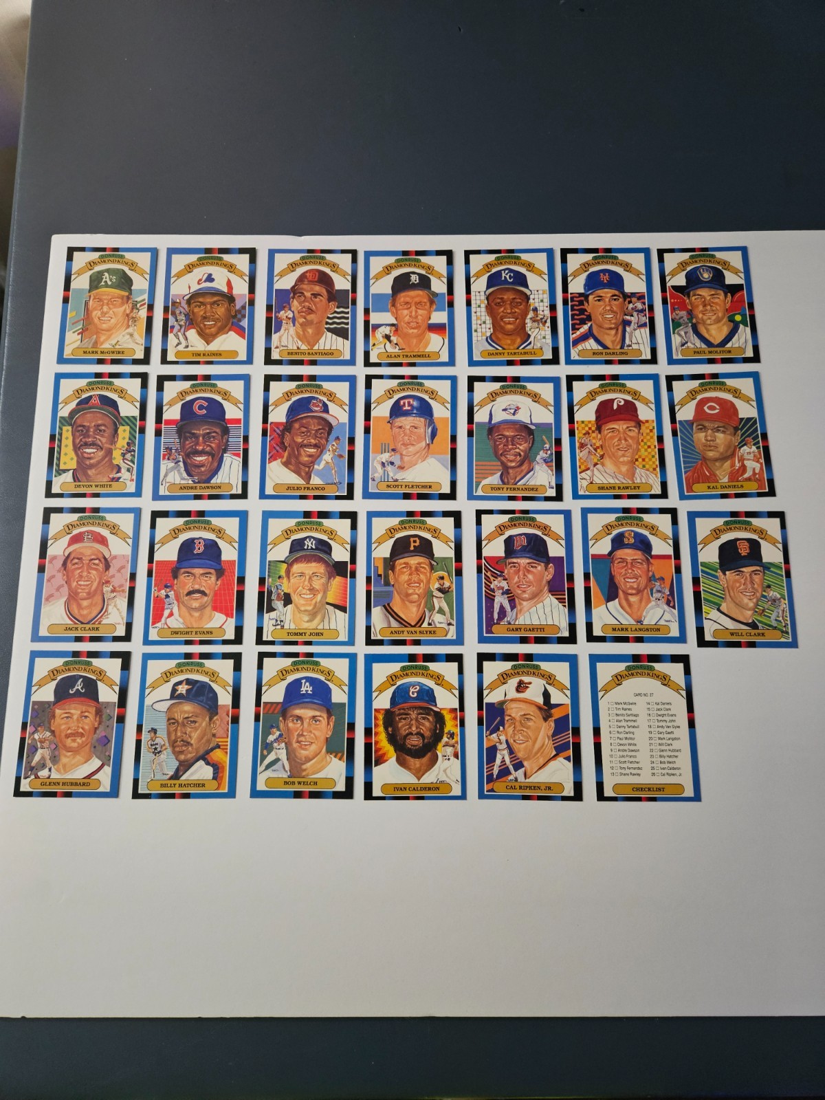 1988 Donruss Diamond Kings Baseball Set